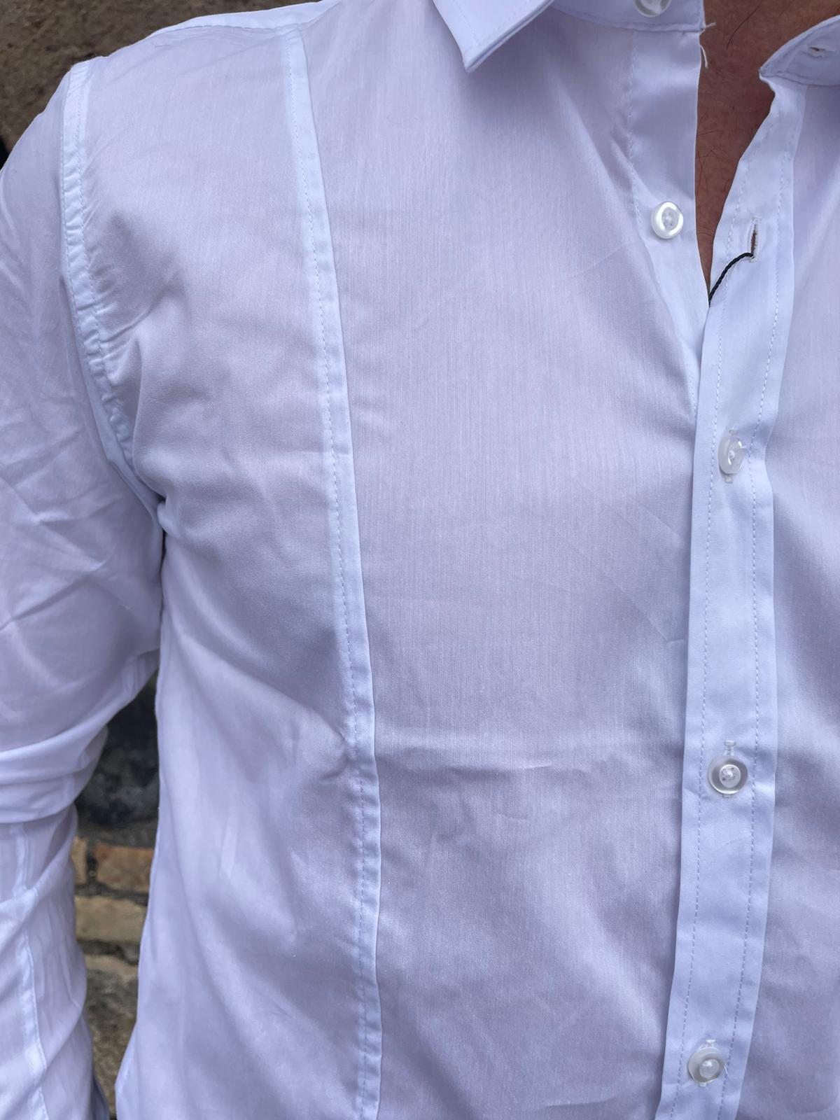 Camicia slim cotone elasticizzato