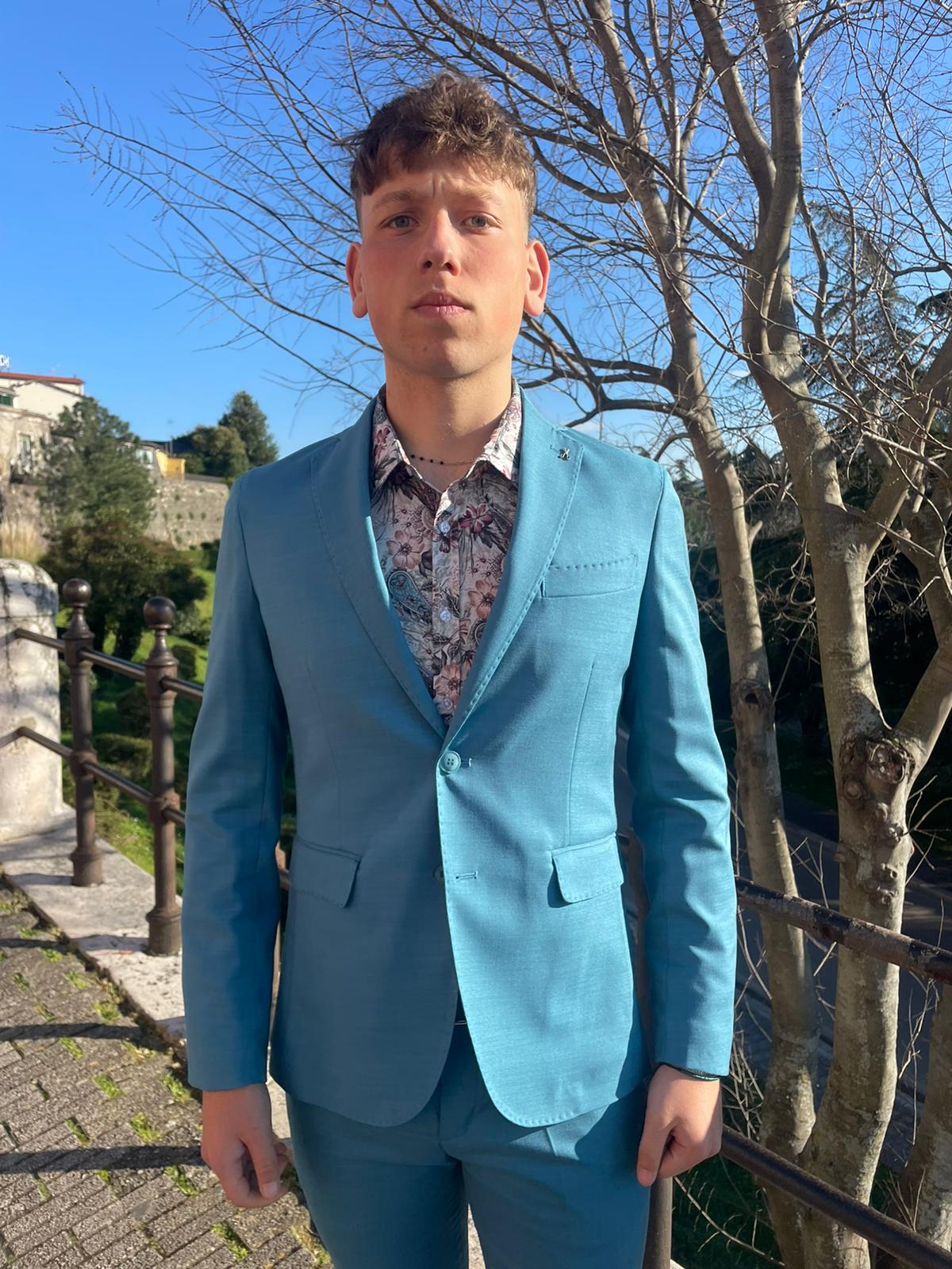 Abito completo 2 pezzi giacca sfoderata leggera mod. ARANCIA monopetto