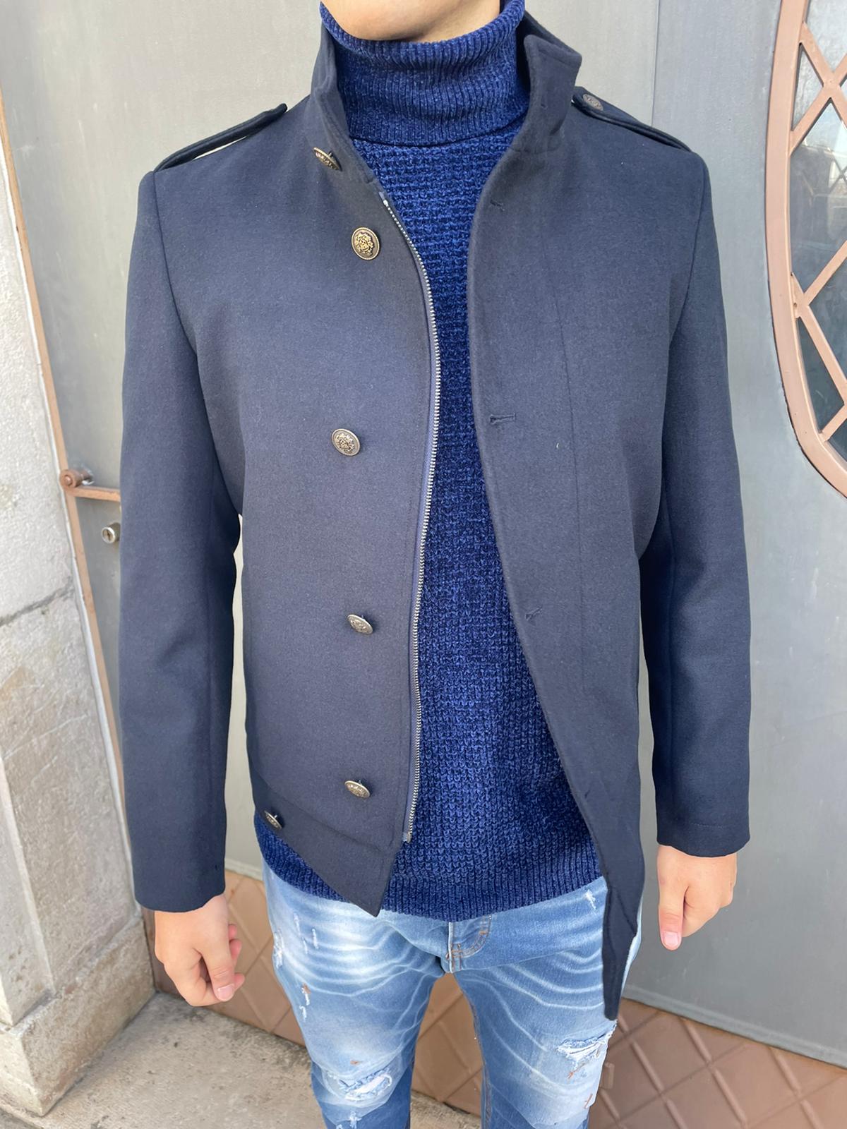 Cappottino Morf S17 Milano corto di panno bottoni brunito