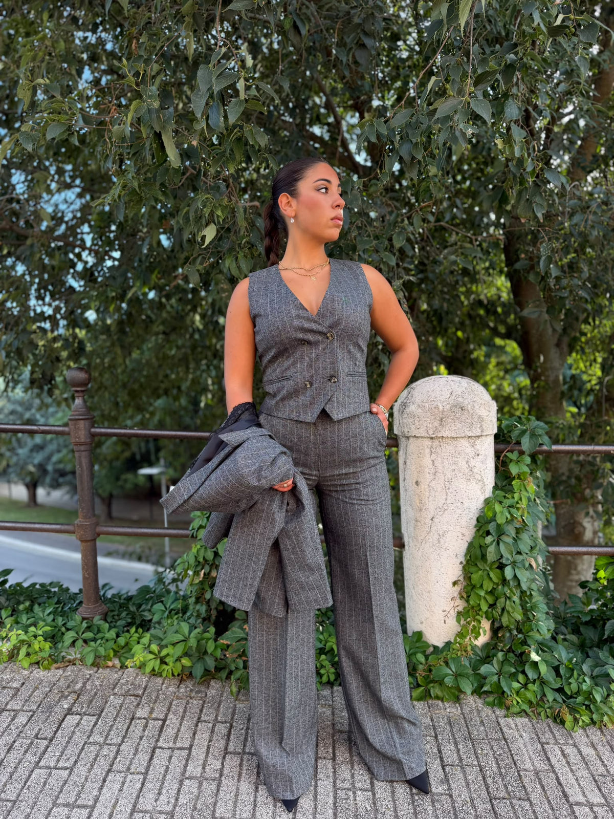 Pantalone Donna Palazzo Gessato
