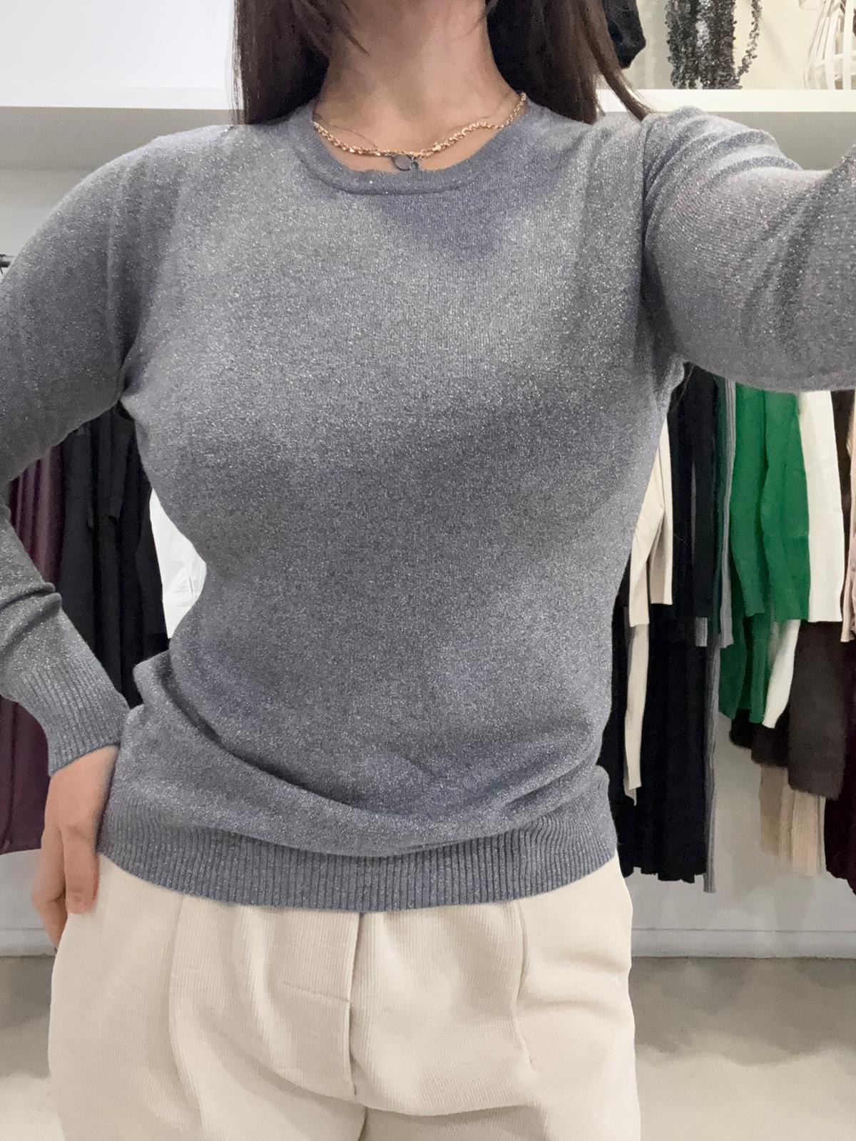 Maglia Lurex Manica Lunga