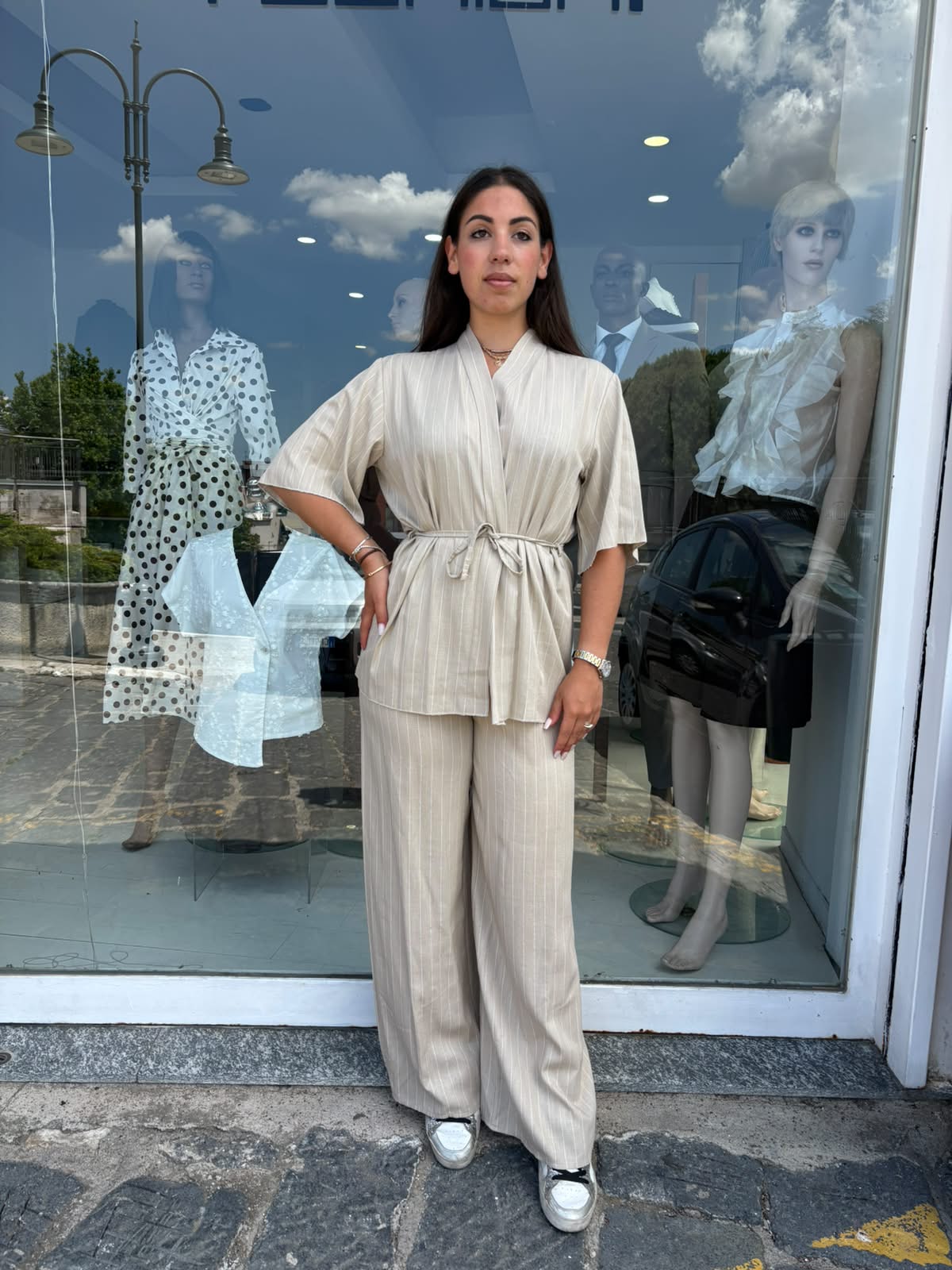 Coord Set Donna Gessato