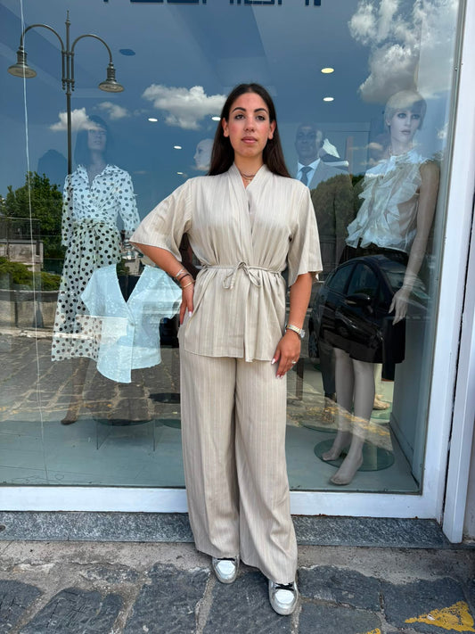 Coord Set Donna Gessato