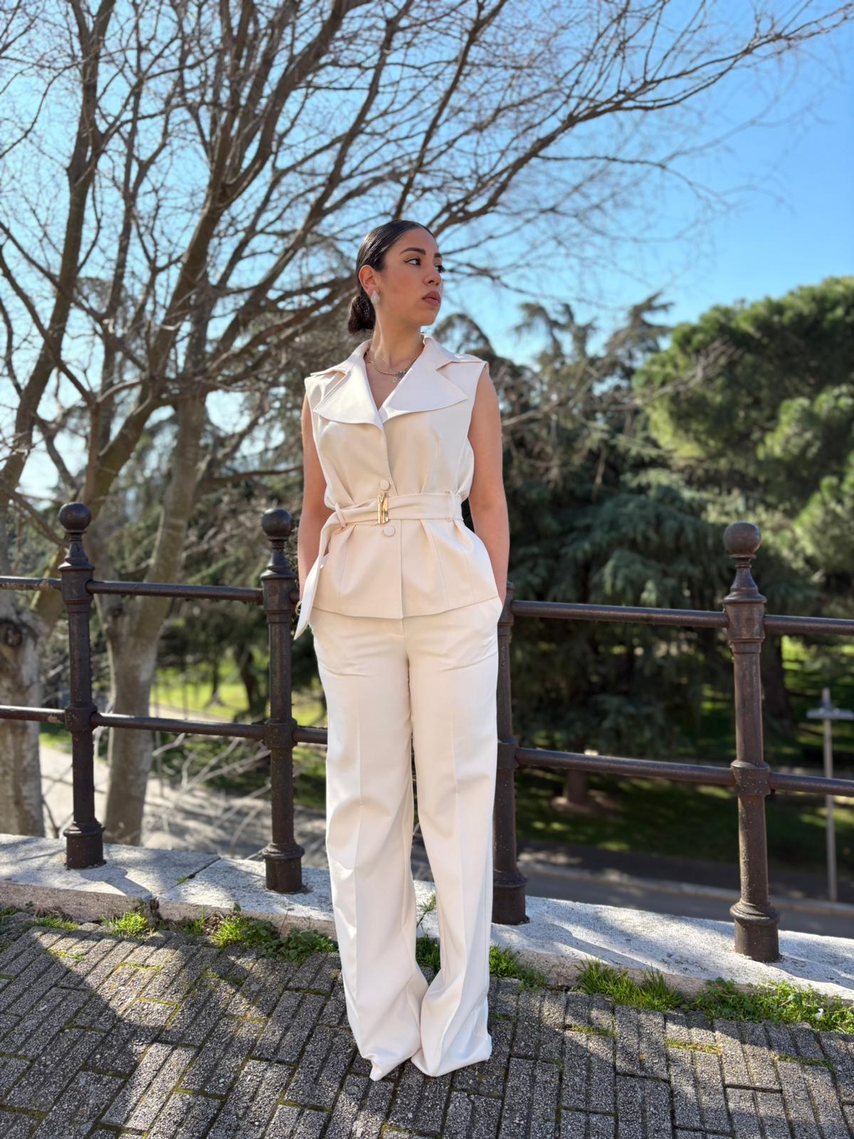Pantalone Palazzo in Tessuto Fluido – Donna