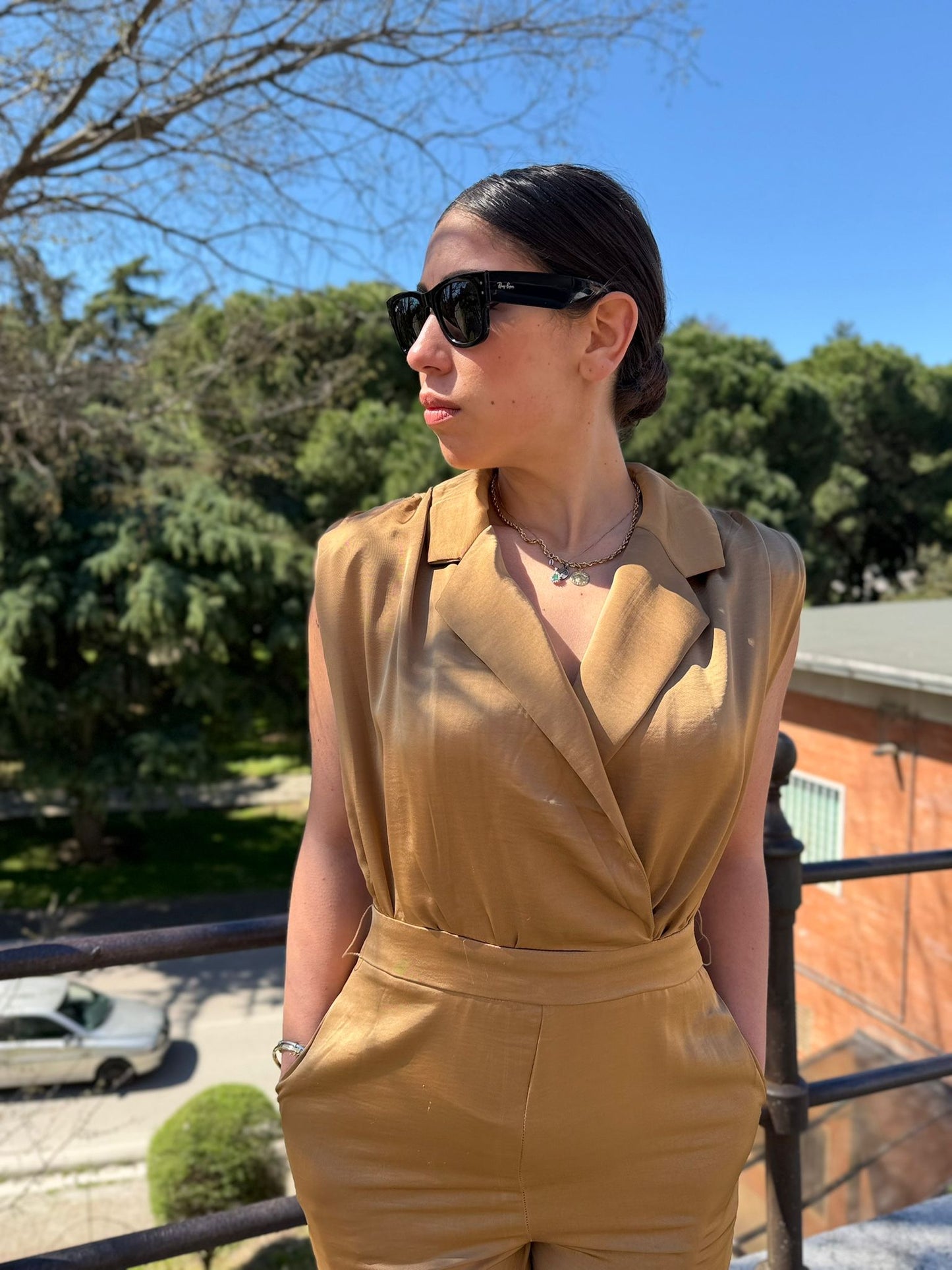 Tuta Donna in Raso con Cintura