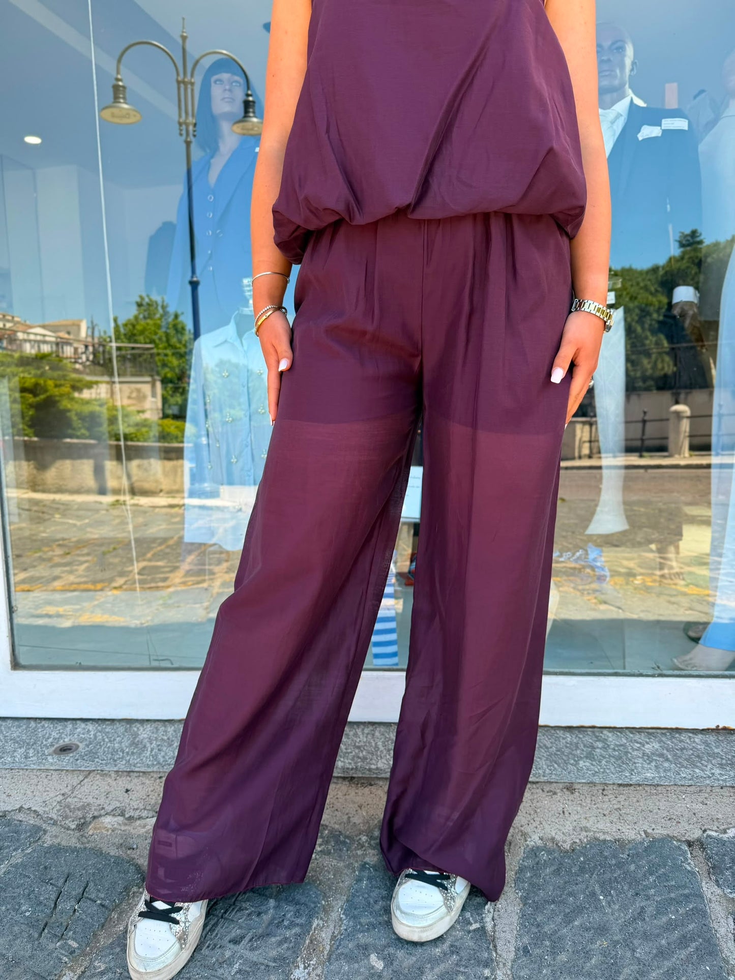 Coordinato Donna in Mussola – Top e Pantalone