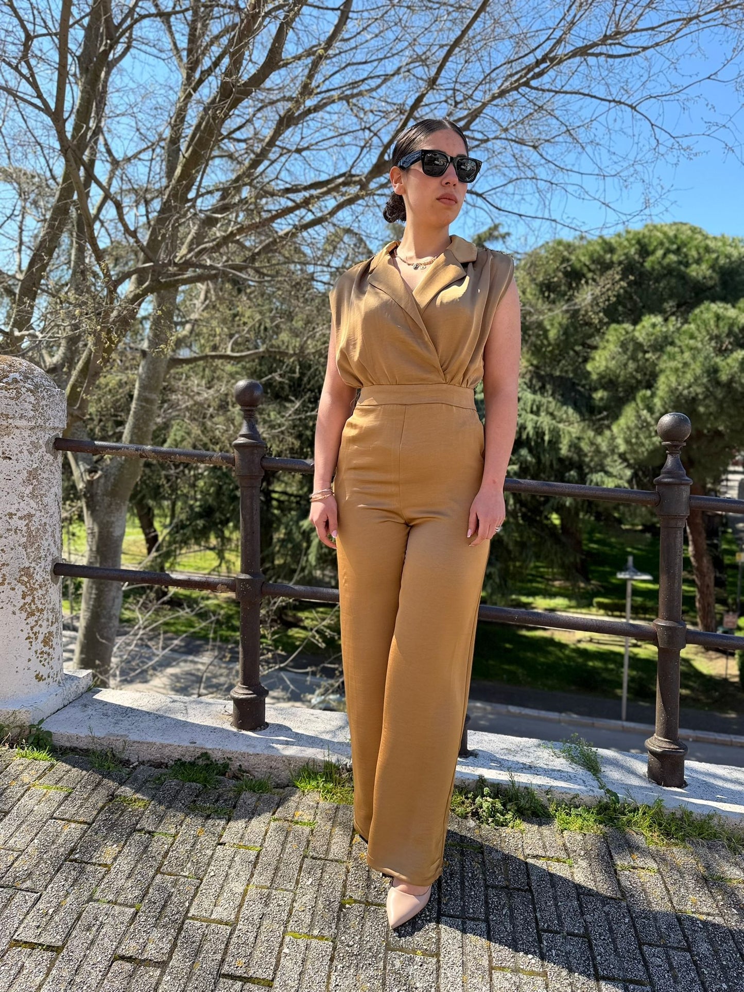 Tuta Donna in Raso con Cintura