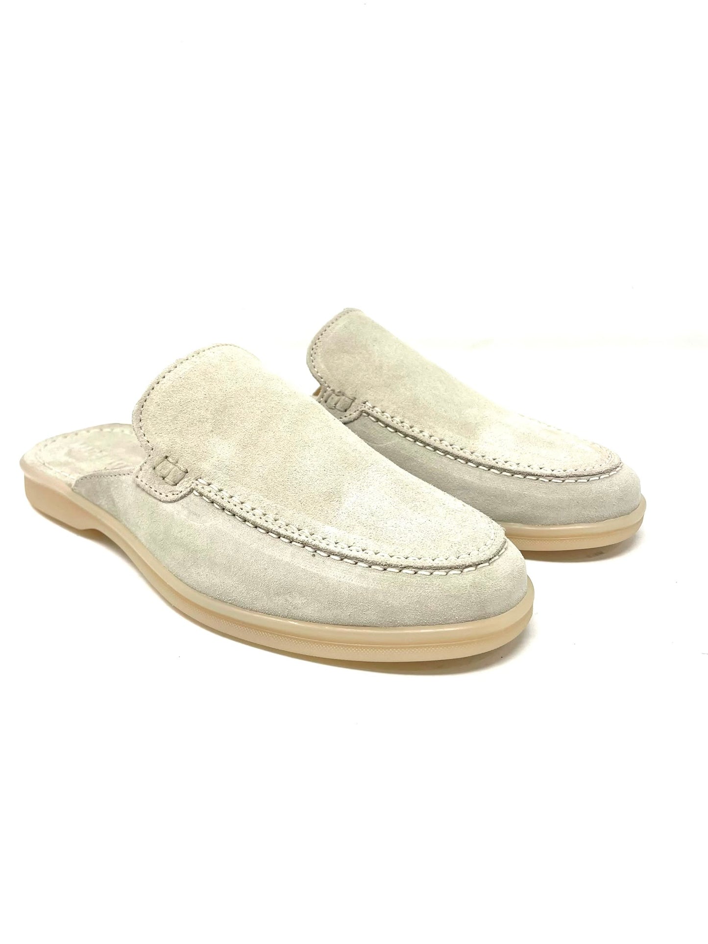 Sabot uomo in vera pelle scamosciata con fondo gomma made in italy