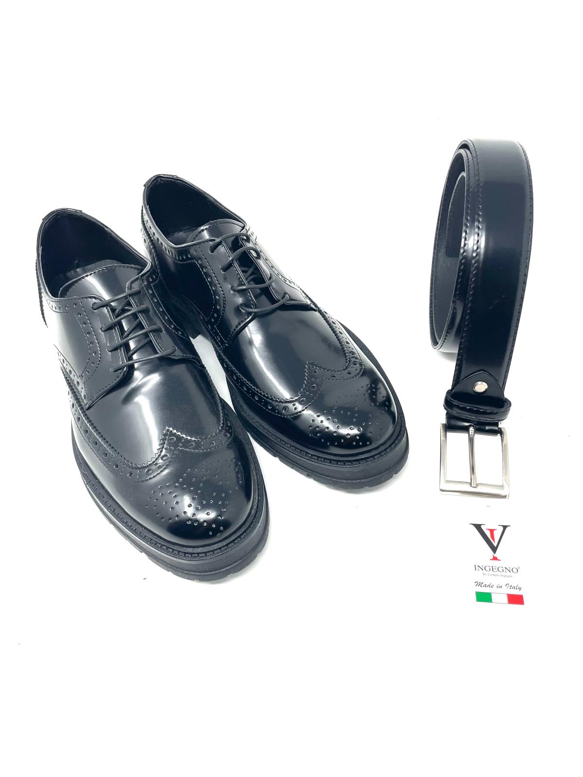 Inglesina lucida vera pelle fondo gomma vibram