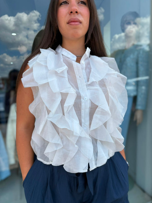 Camicia Donna in Mussola con Rouge