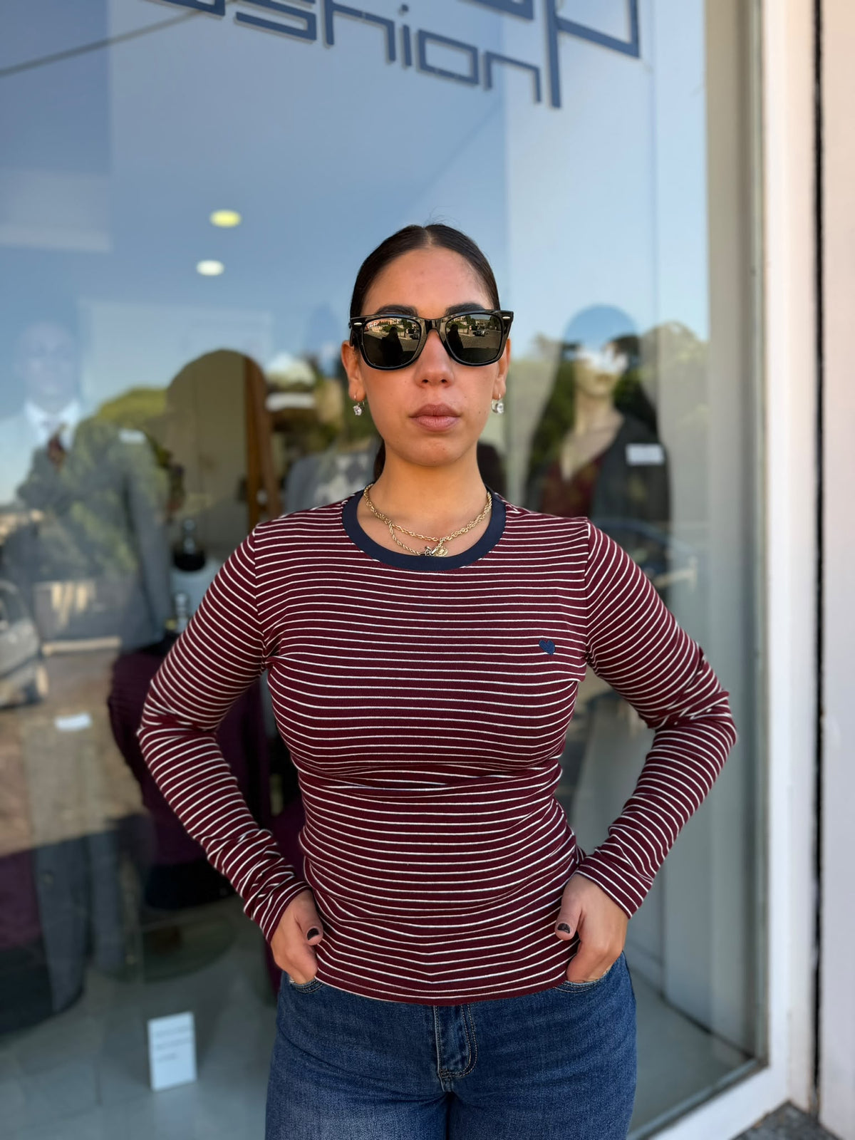 T-SHIRT DONNA RIGATA