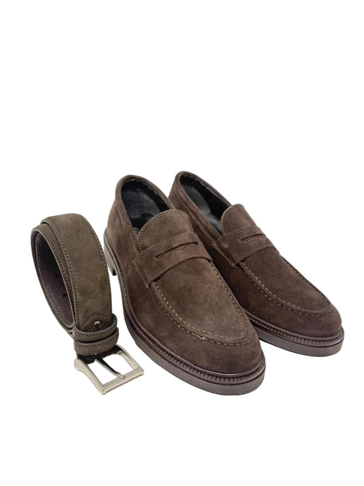 Mocassino College in Pelle Scamosciata con Fondo Vibram – Made in Italy