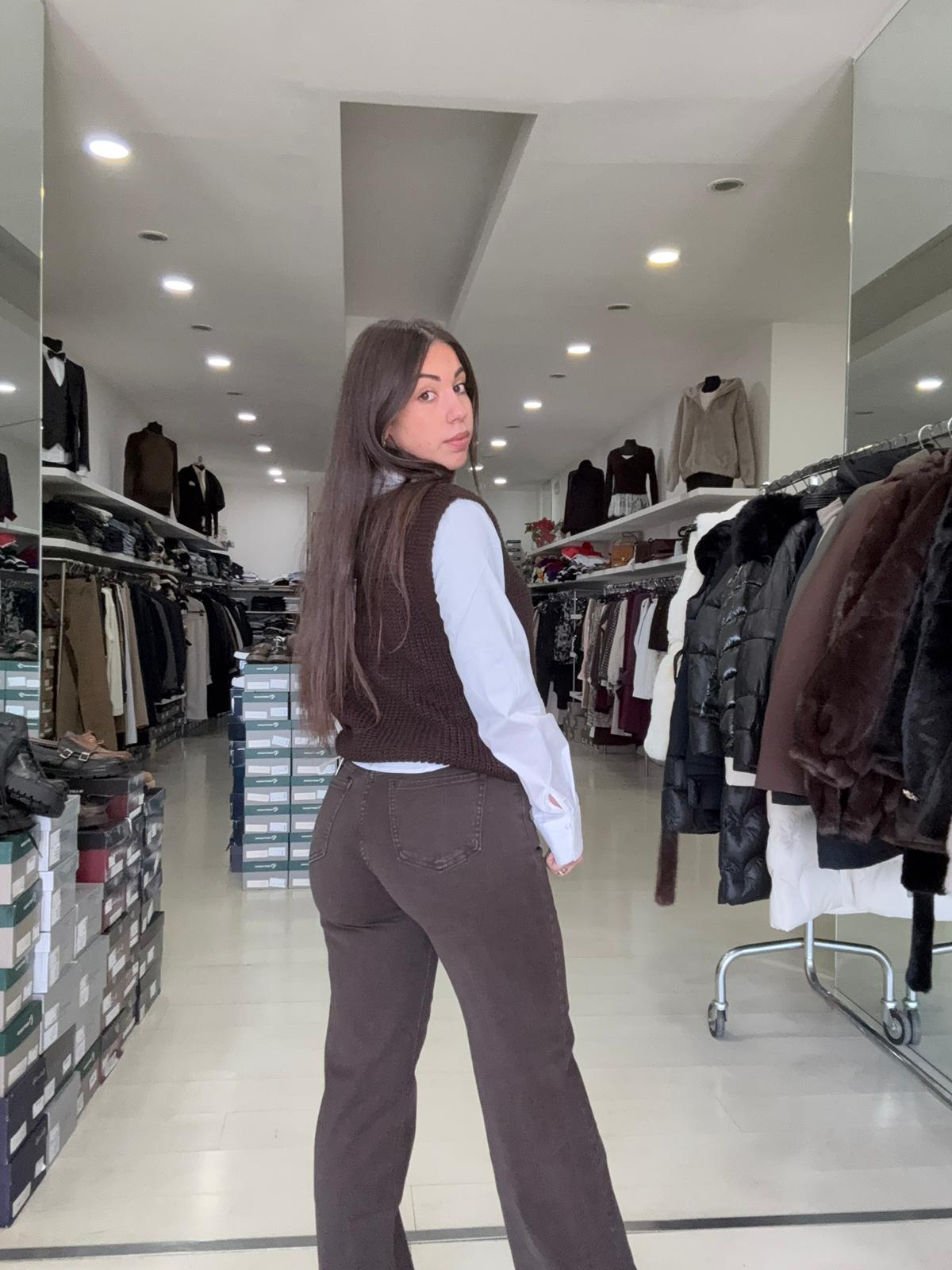 Pantalone Donna “Lag Flat” – Elasticizzato Marrone Scuro