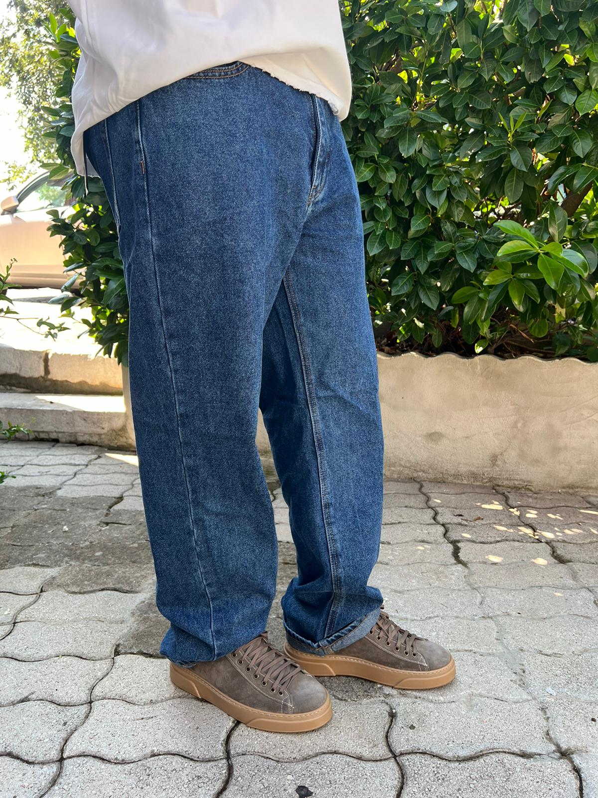 jeans baggy uomo slavato
