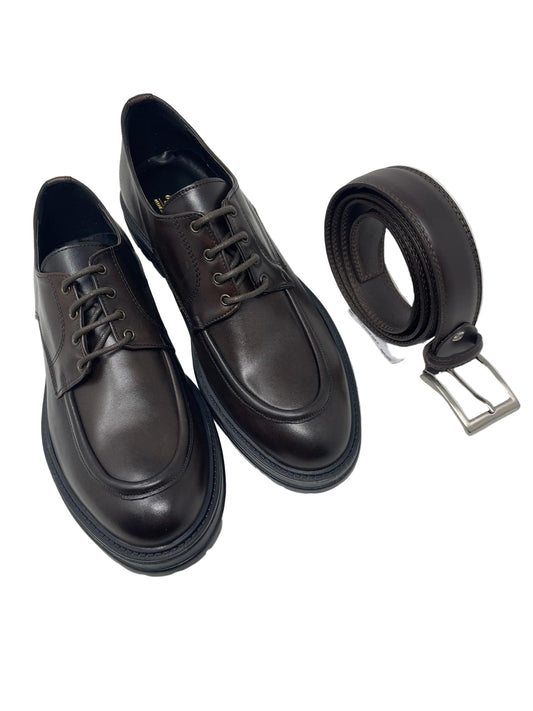 Stringata da uomo lavorata ad ago fondo vibram in vera pelle MADE IN ITALY