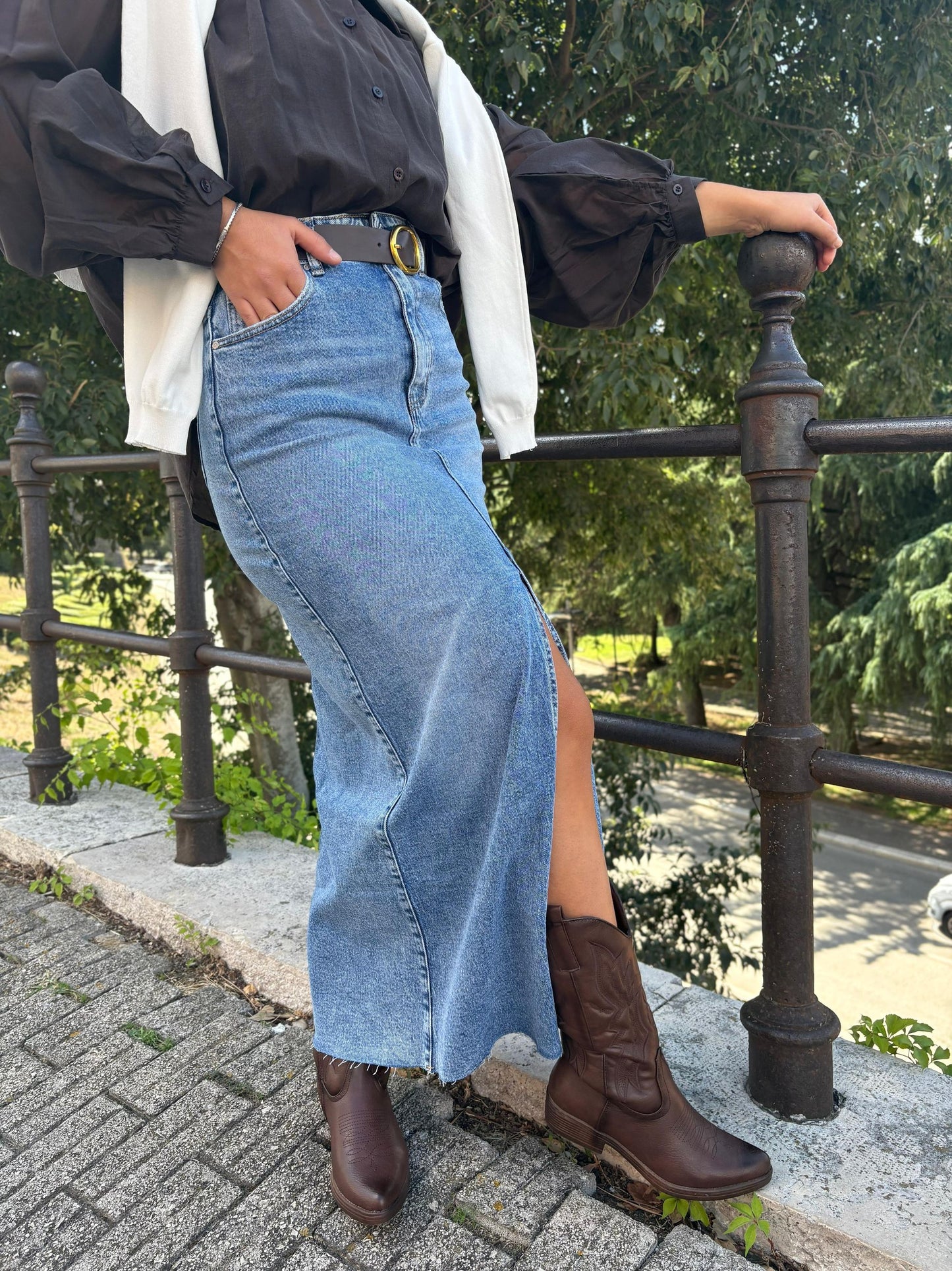 Gonna di jeans lunga