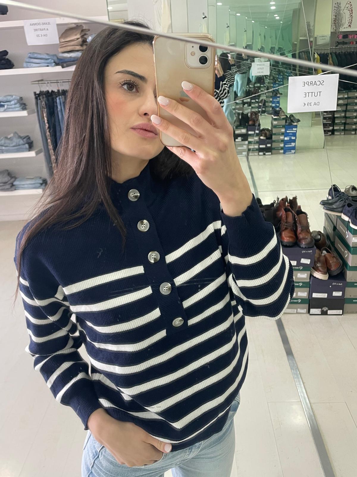polo rigata lavorazione a costa inglese