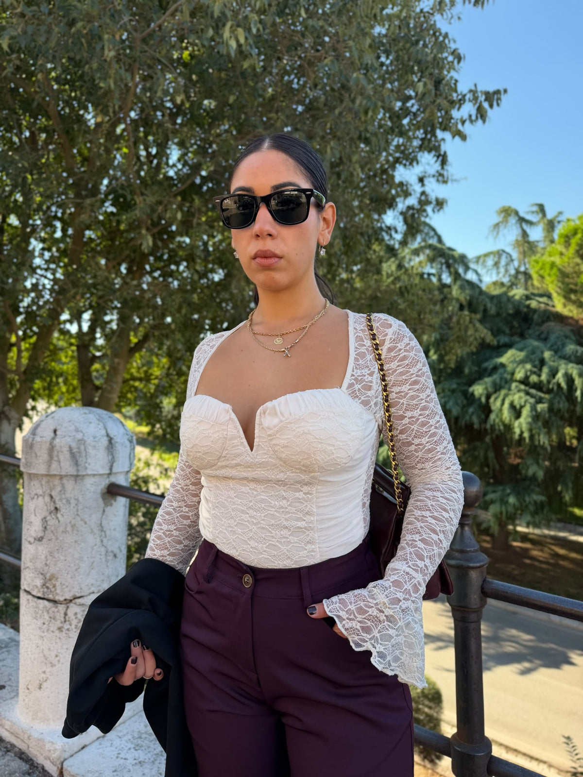 BODY DONNA IN PIZZO EFFETTO BUSTIER