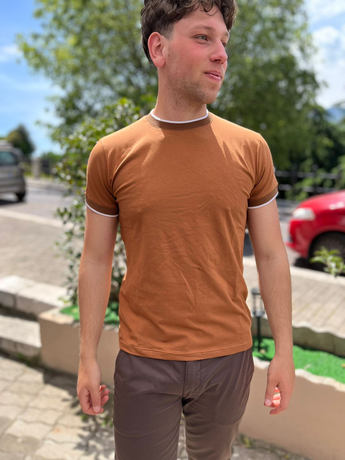 T-Shirt Uomo Girocollo in Filo
