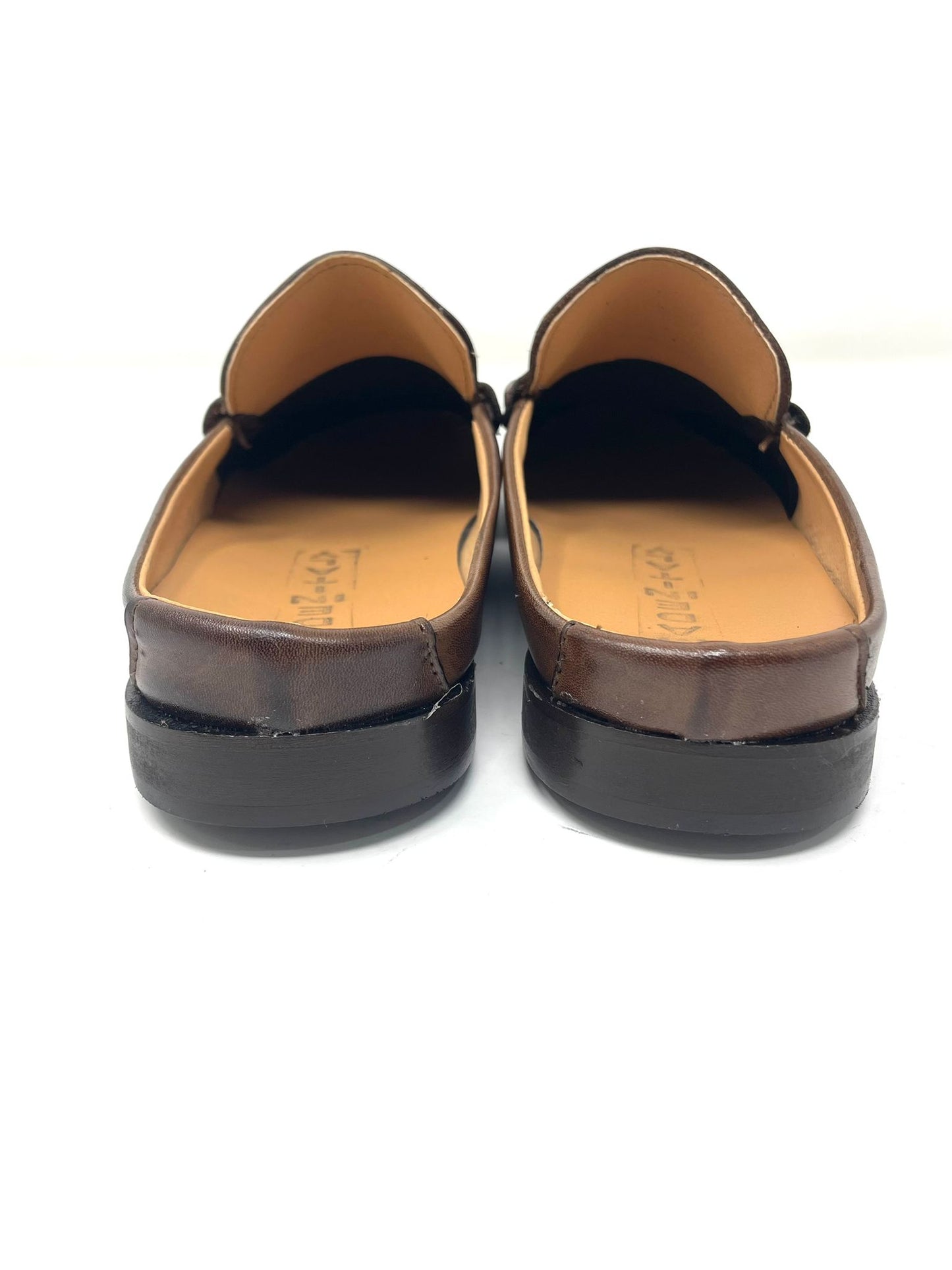 Sabot pinzato in vera pelle made in italy fondo cuoio cucito