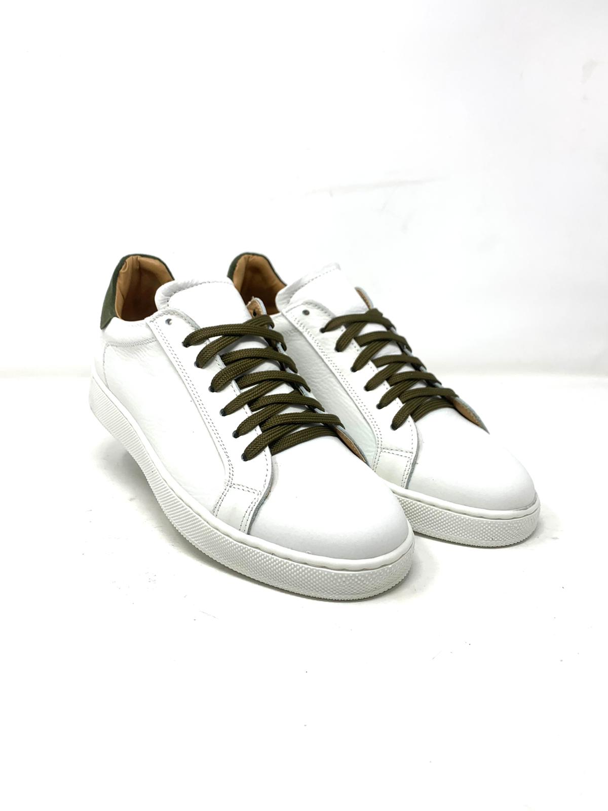 Sneakers vera pelle bottalata MADE IN ITALY