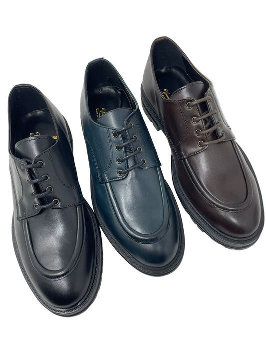 Stringata da uomo lavorata ad ago fondo vibram in vera pelle MADE IN ITALY