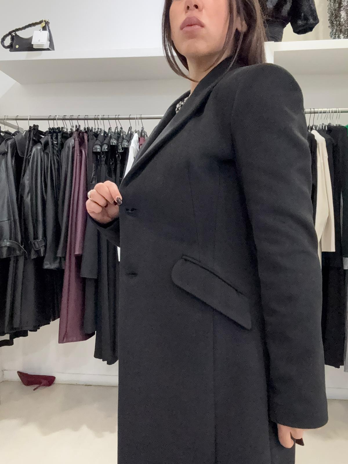 Cappottino donna Baronetto sfiancato in tessuto caldo