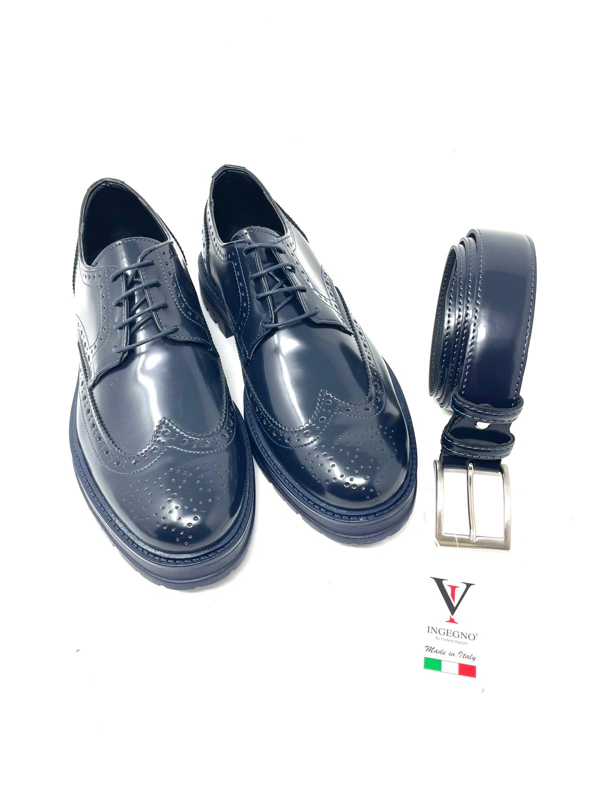 Inglesina lucida vera pelle fondo gomma vibram