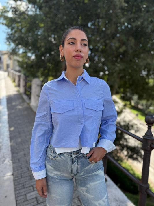 Camicia donna crop