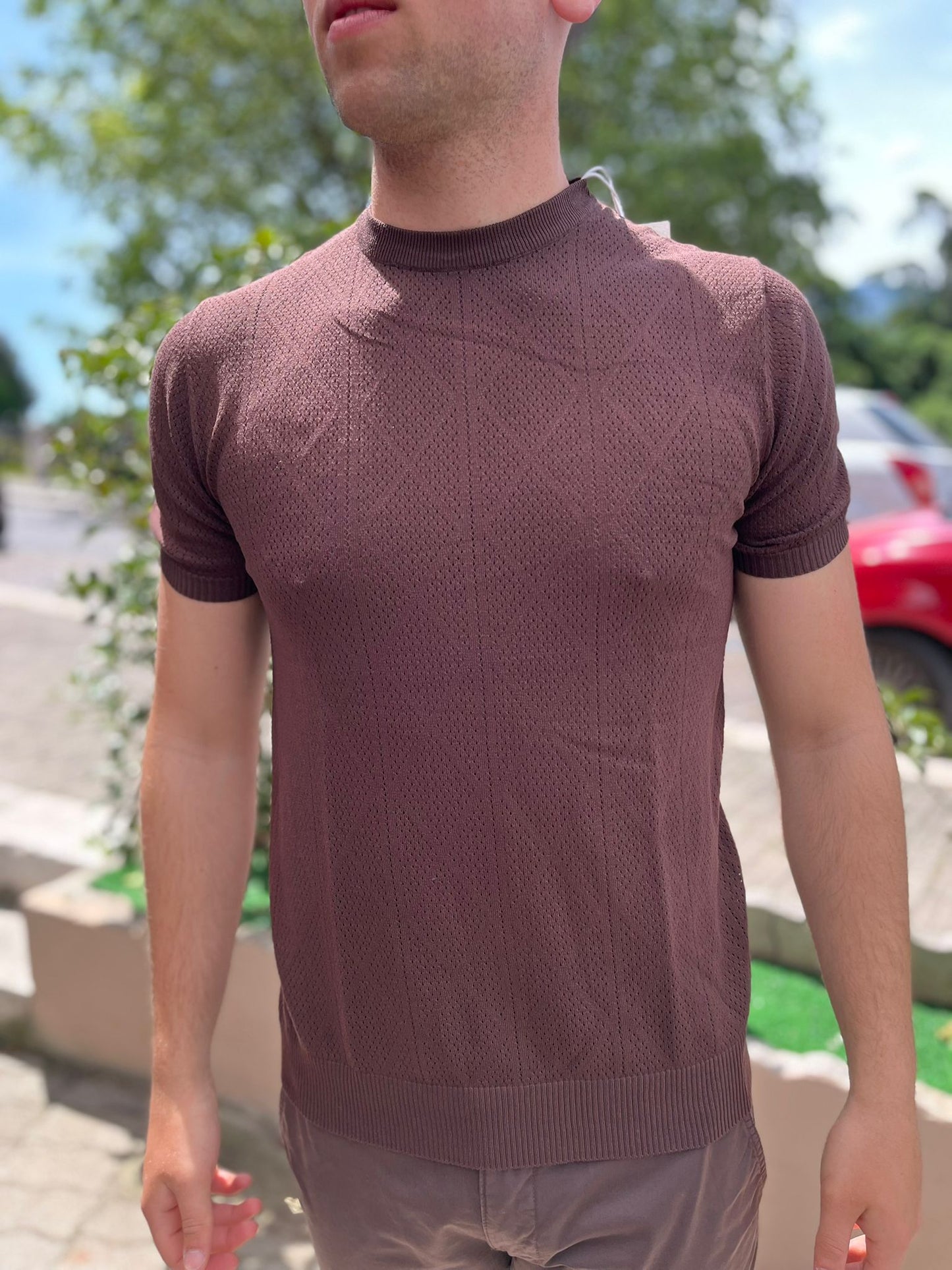 Maglia Uomo Sotto Giacca con Micro Fori