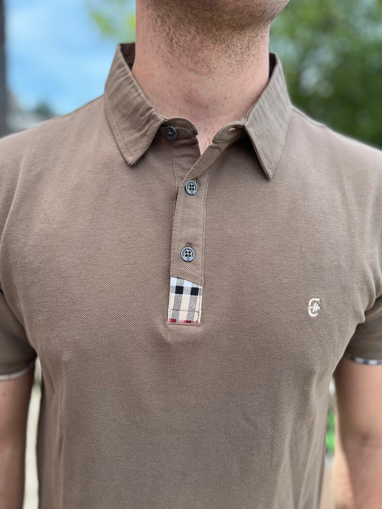 Polo  stampa barberry cotone pique