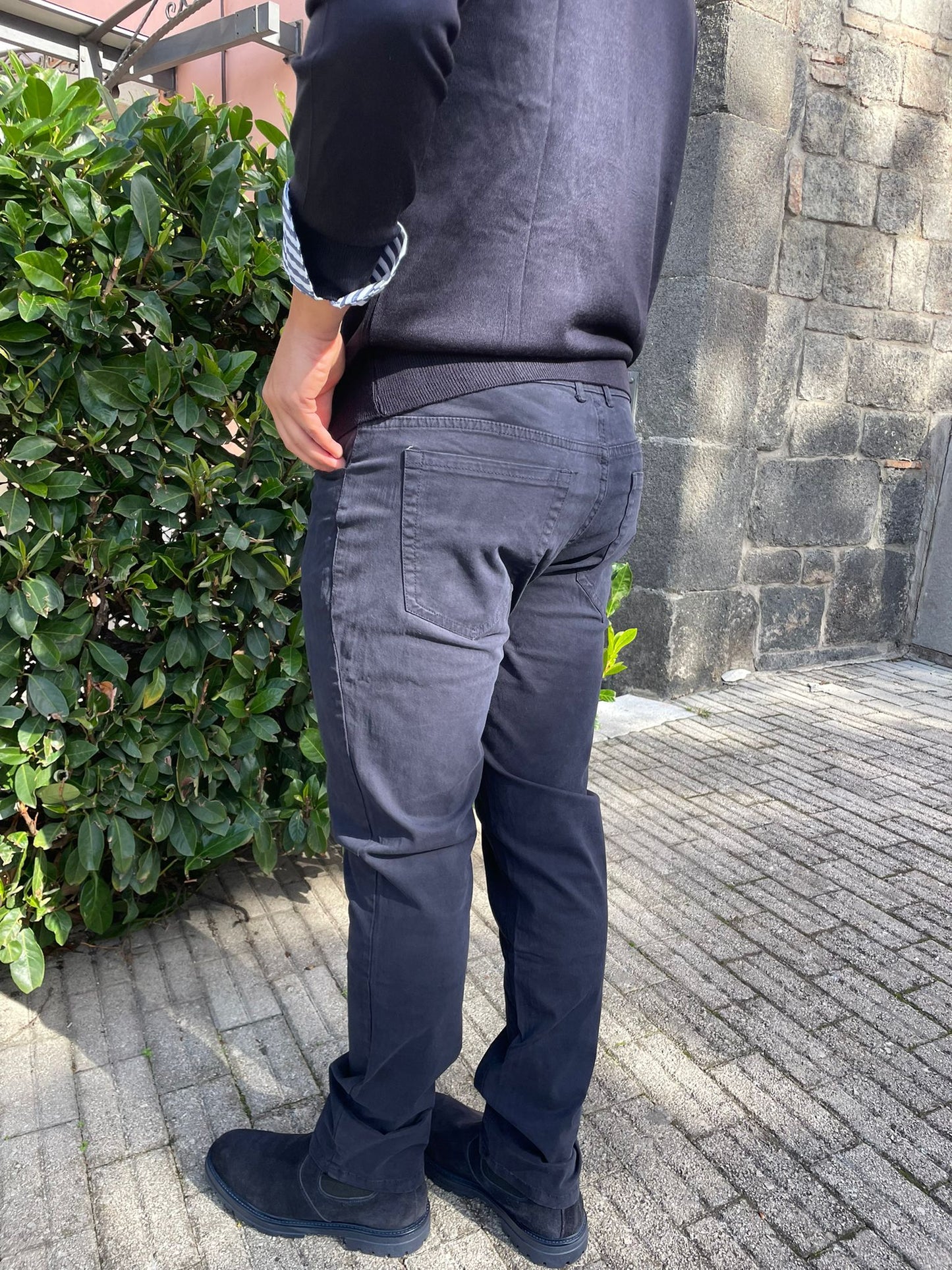 Pantalone 5 tasche tessuto elasticizzato