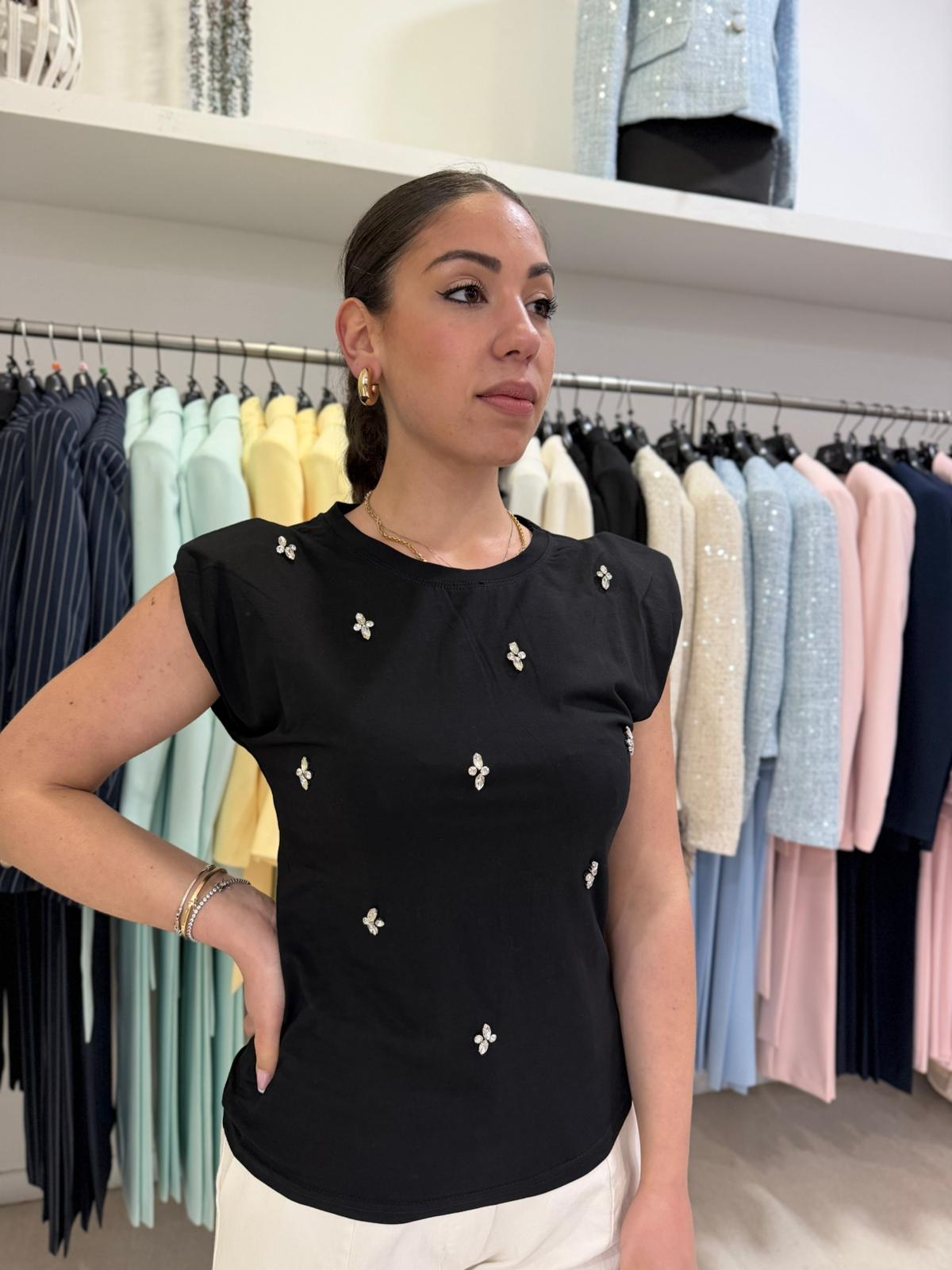 Smanicato con Strass e Spalline – Donna