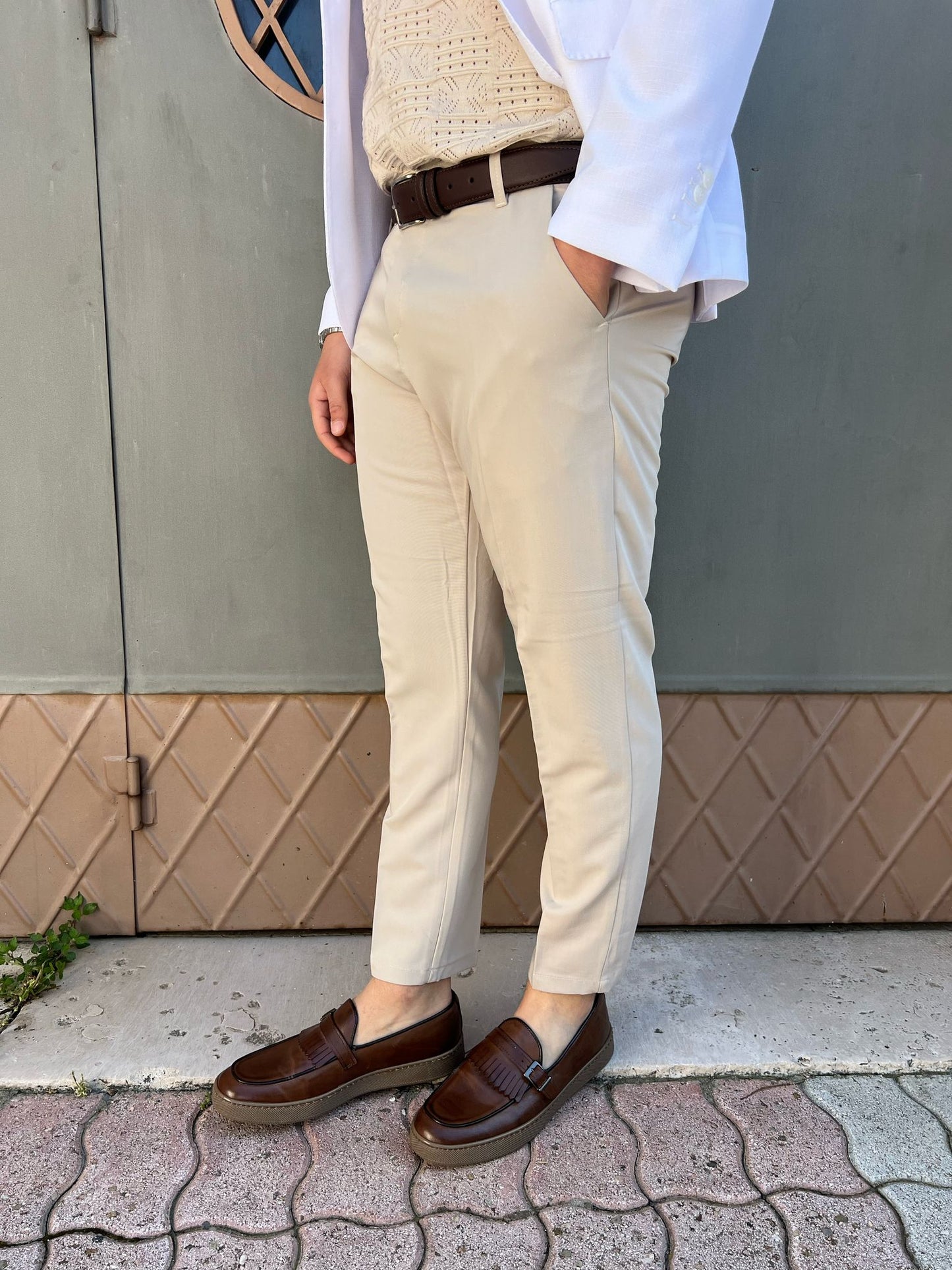 Pantalone Uomo Chinos Capri – Elasticizzato e Made in Italy