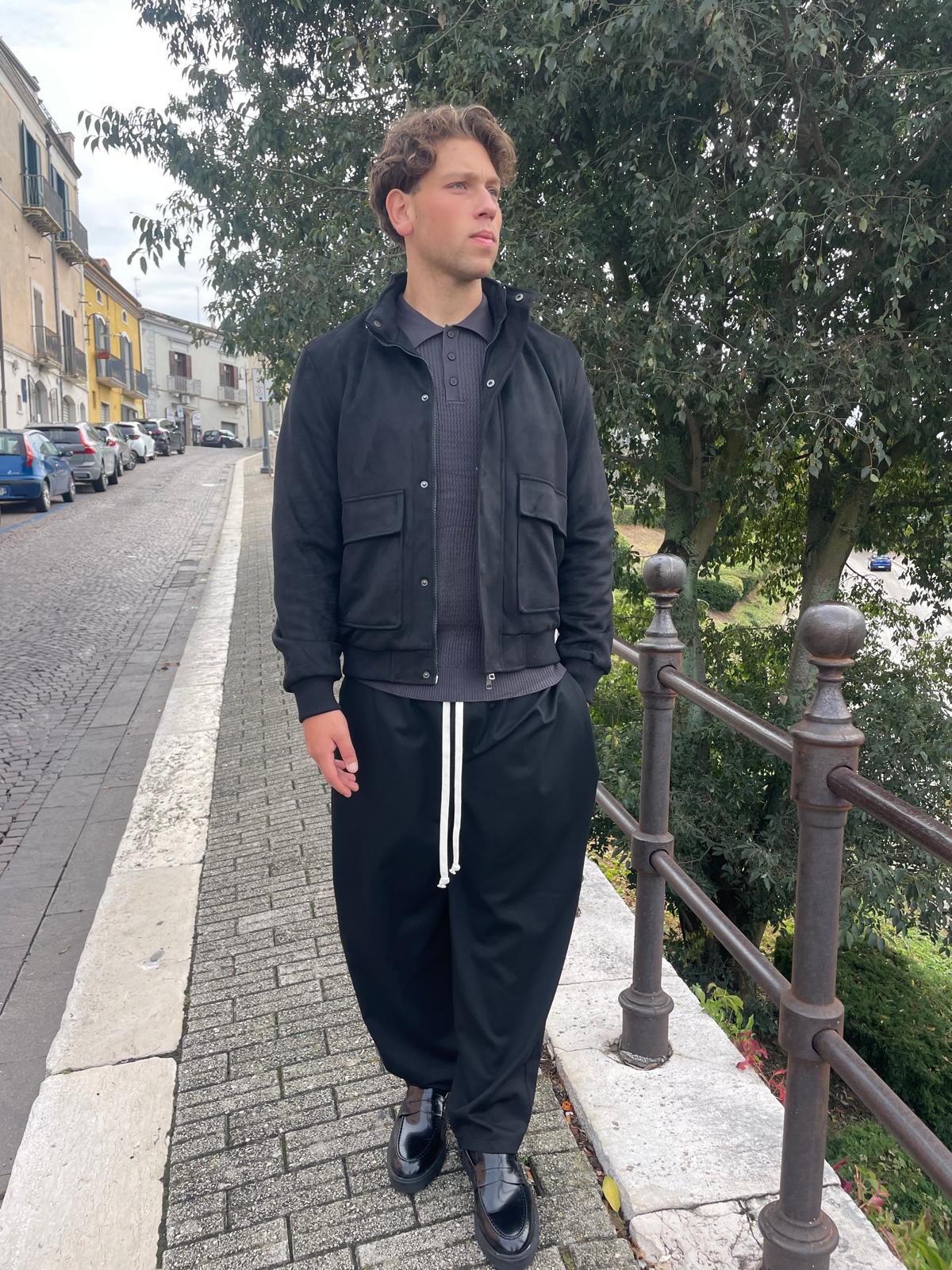 PANTALONE UOMO BAGGY CON PENCE SULLE TASCHE