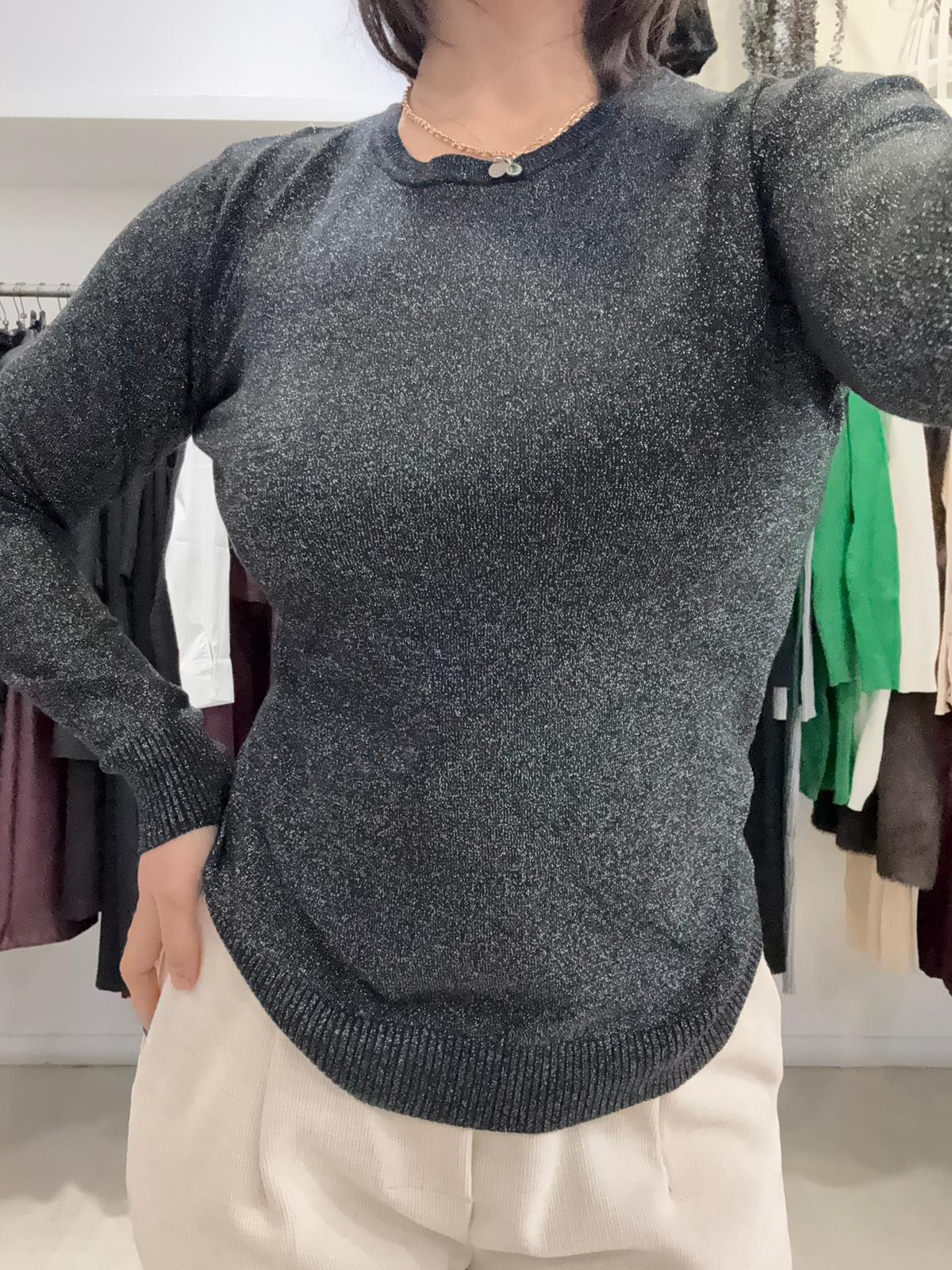 Maglia Lurex Manica Lunga