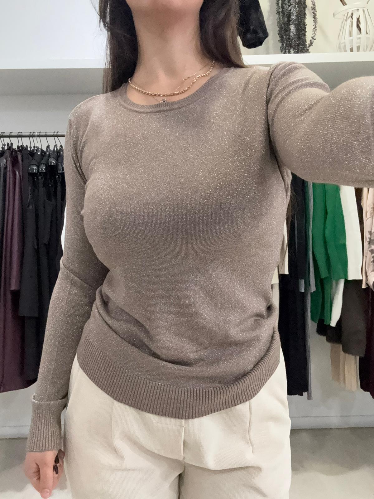 Maglia Lurex Manica Lunga