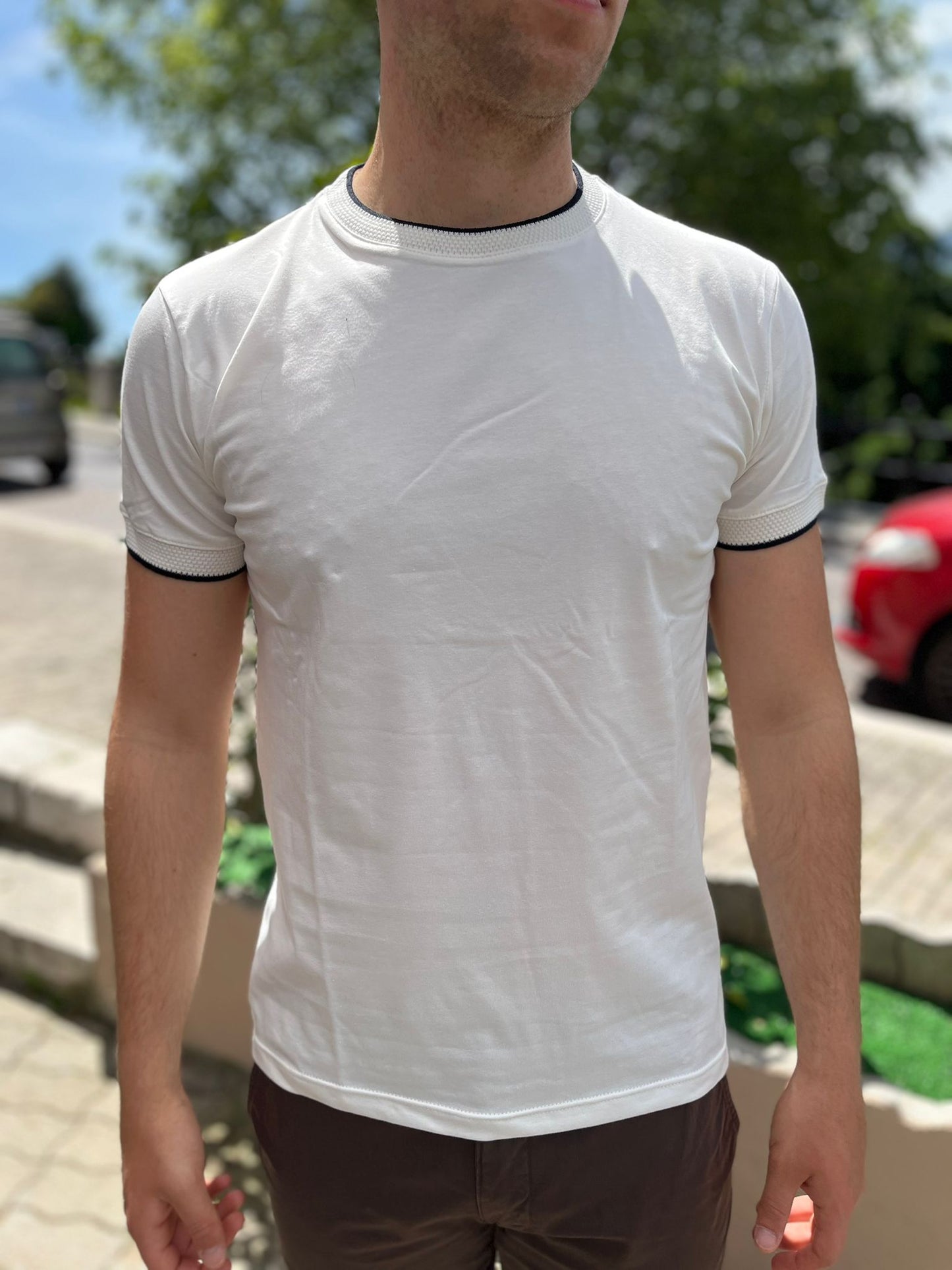 T-Shirt Uomo Girocollo in Filo