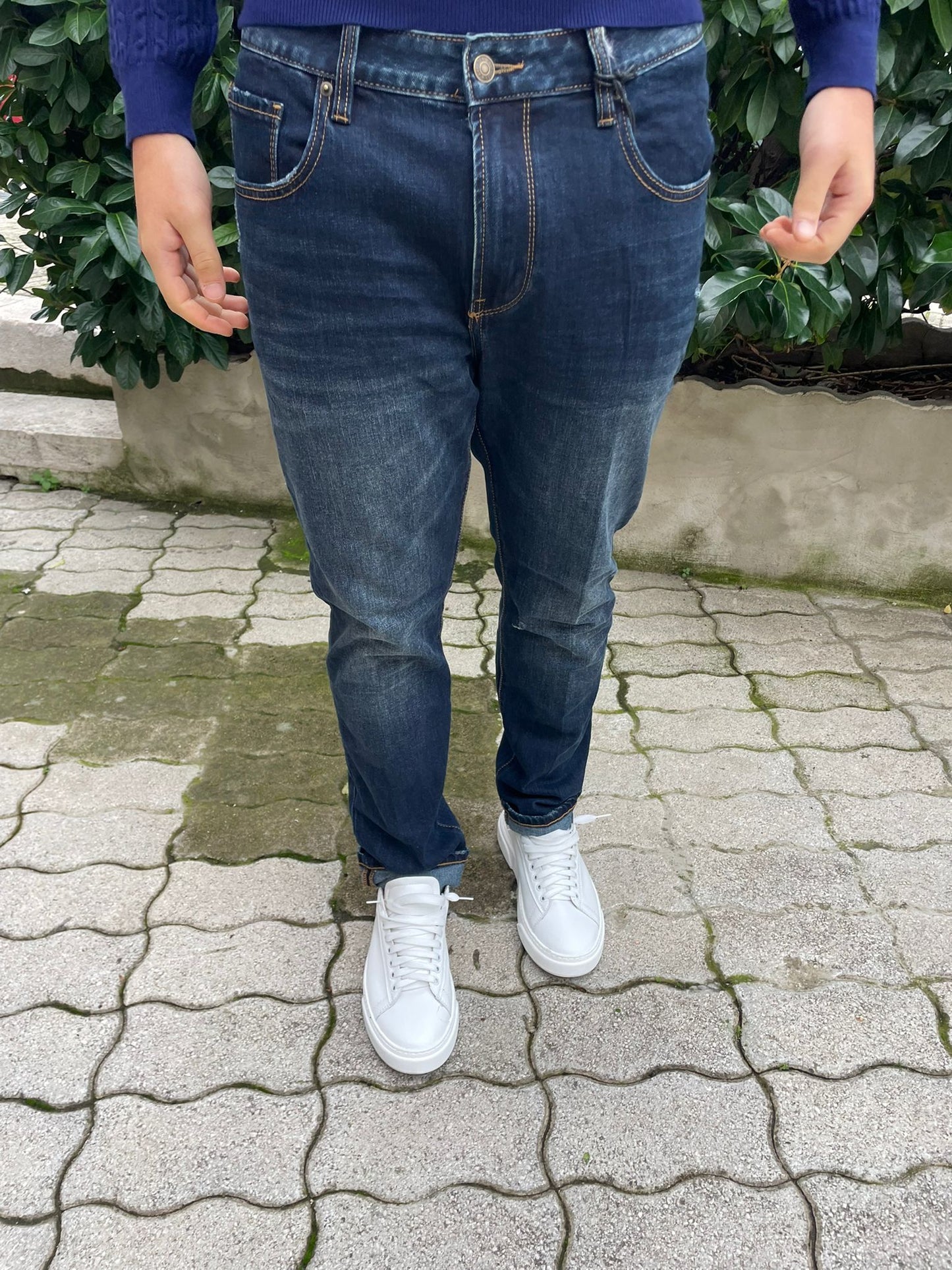 jeans regular fit blu denim