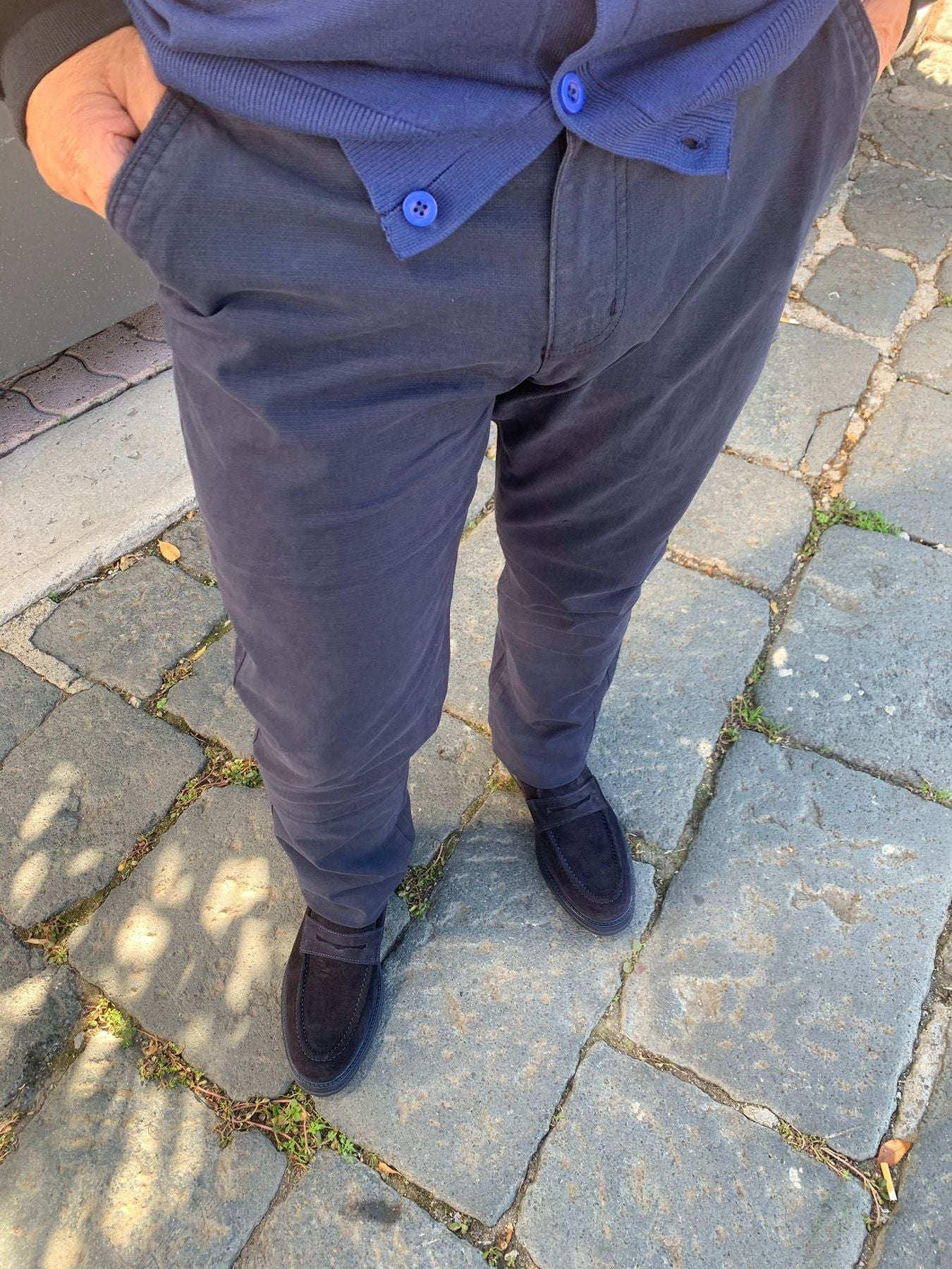 pantalone micro fantasia taglie confort over