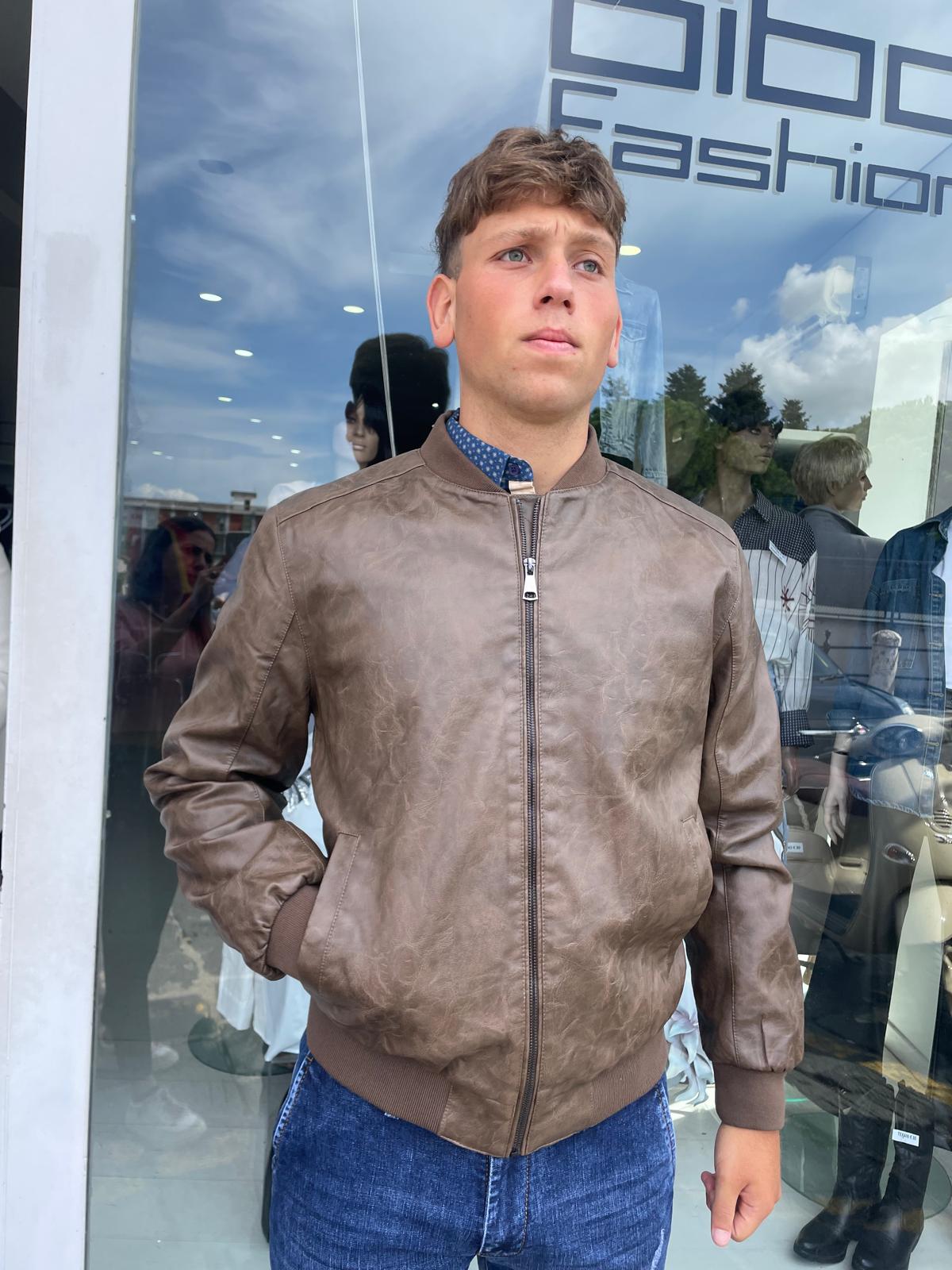 bomber ecopelle uomo