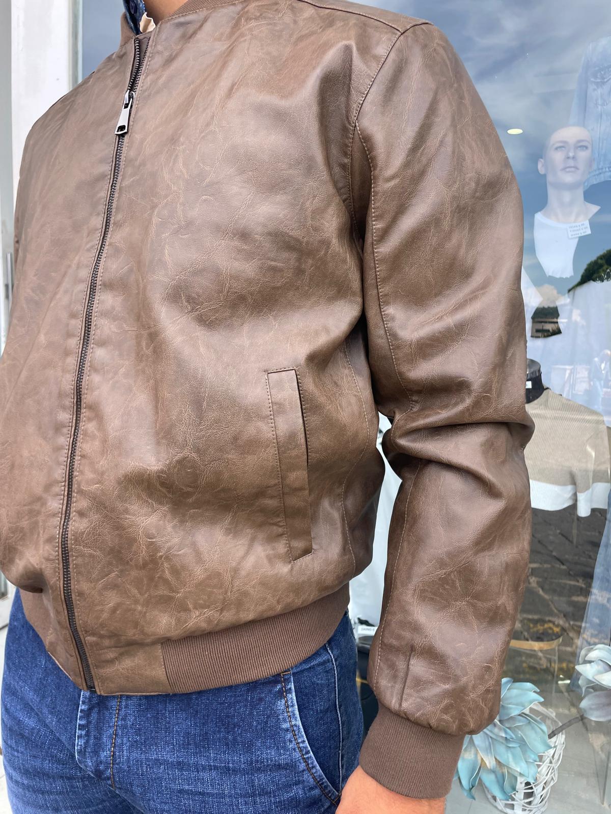 bomber ecopelle uomo