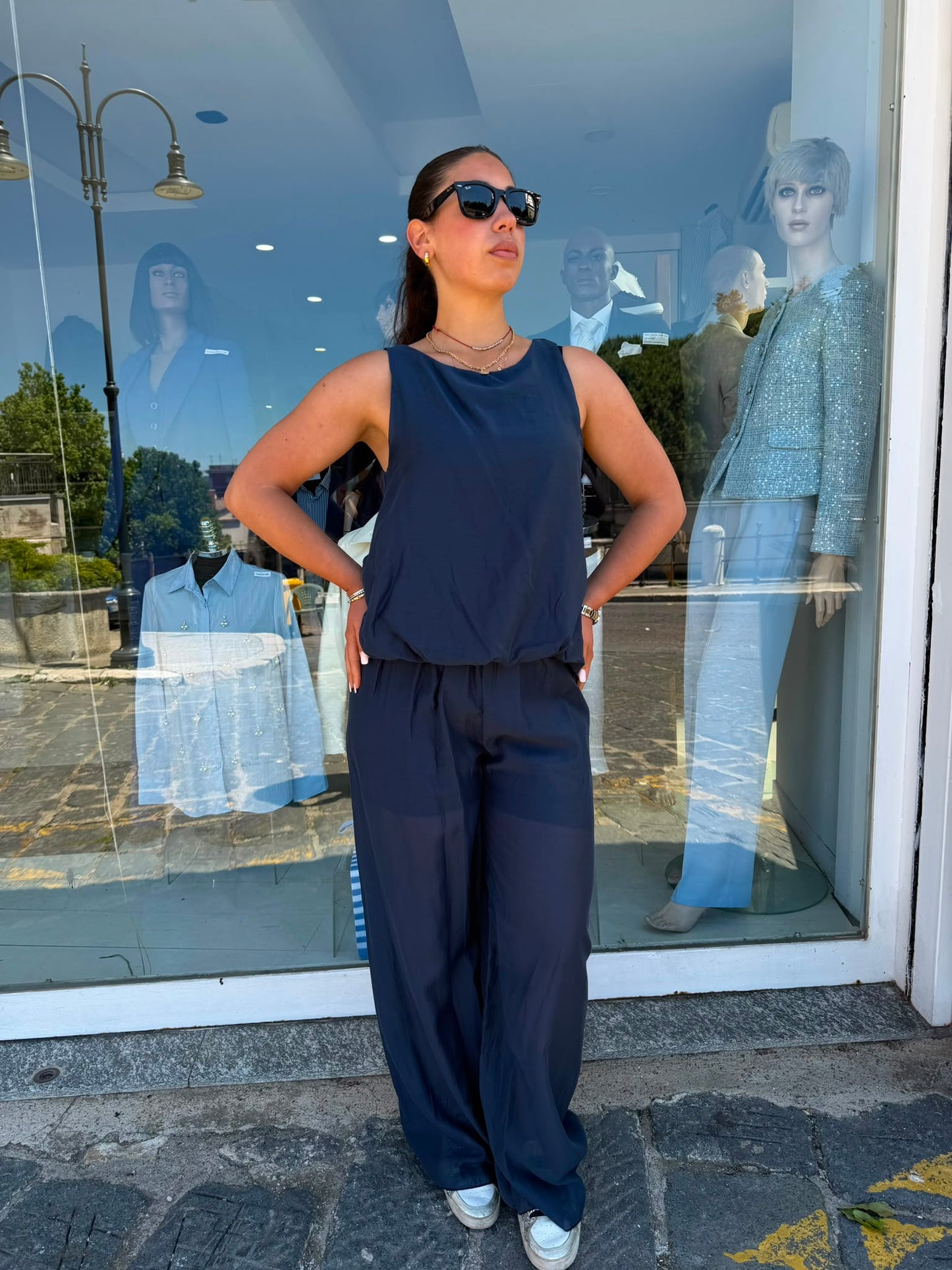 Coordinato Donna in Mussola – Top e Pantalone