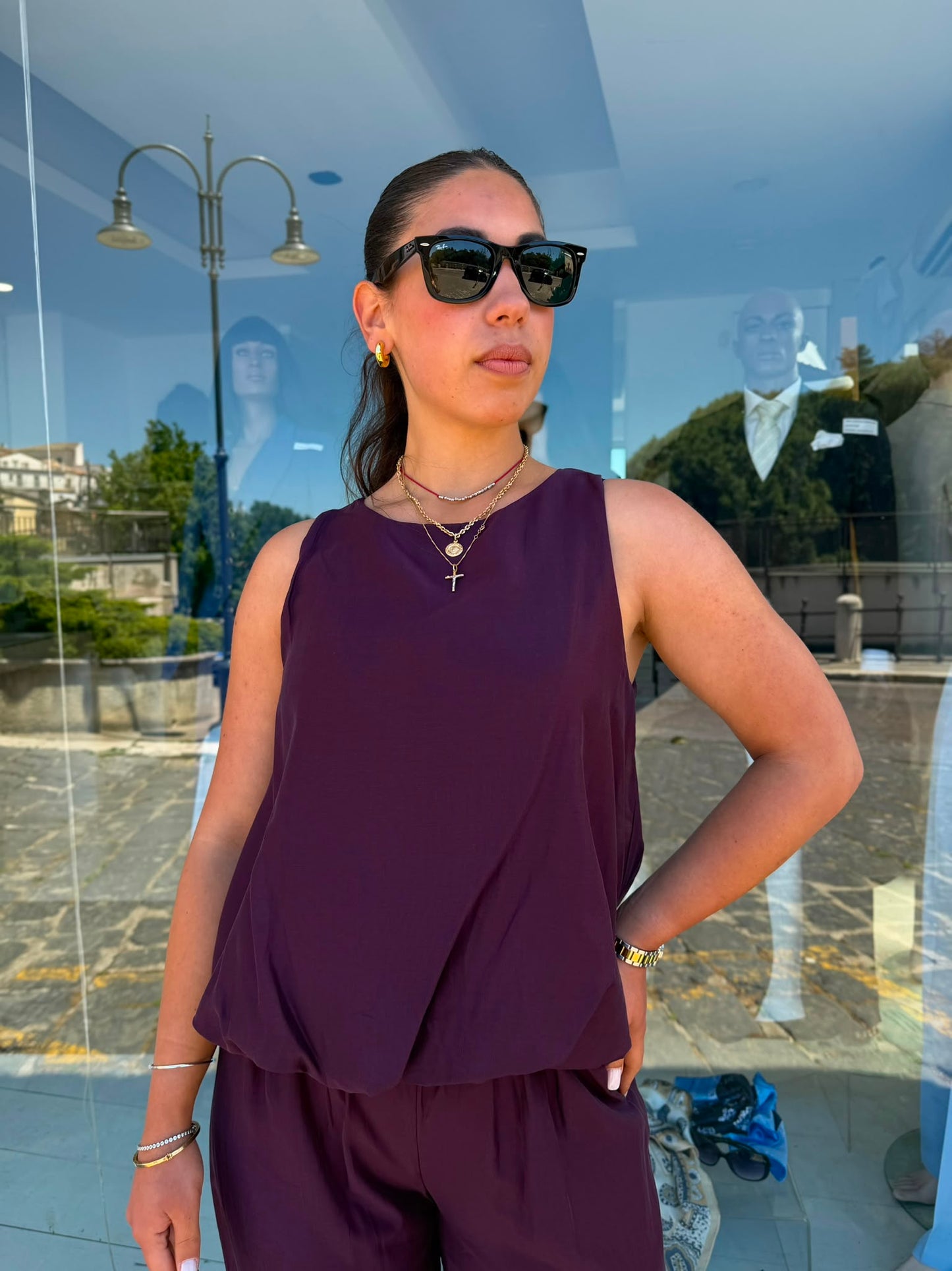 Coordinato Donna in Mussola – Top e Pantalone