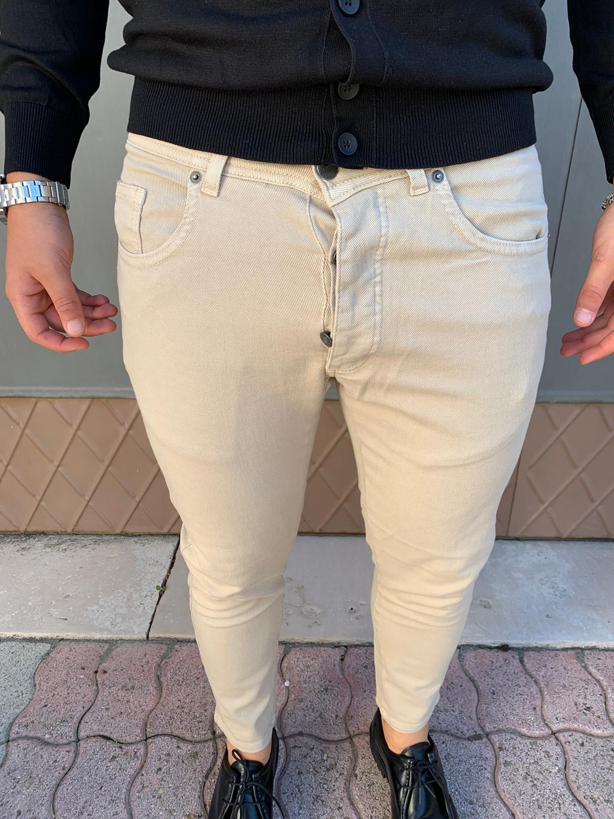 jeans 5 tasche colorato slim fit