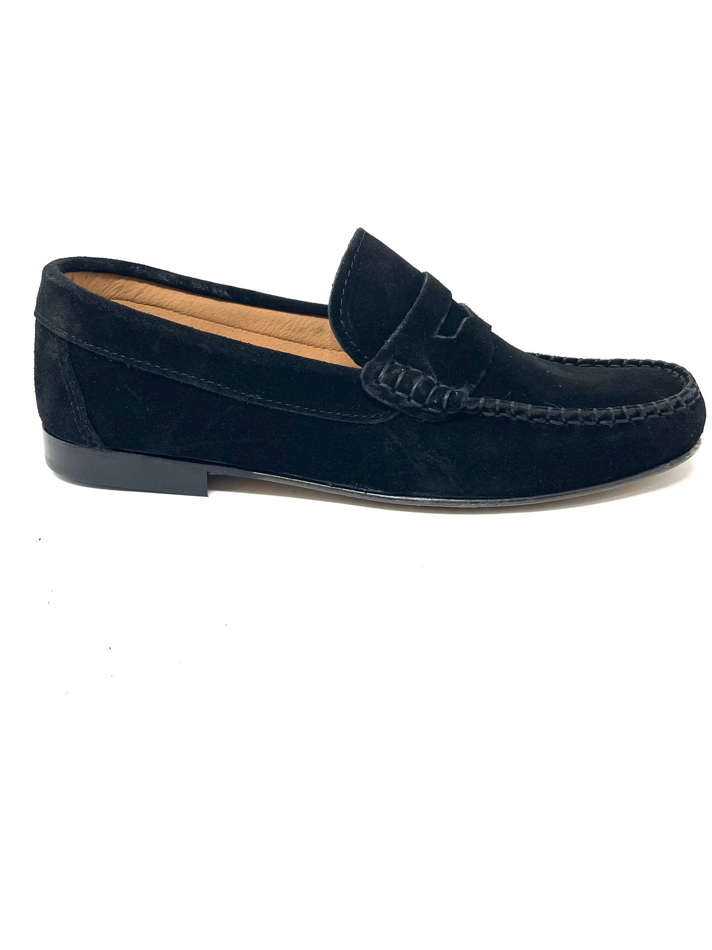 Mocassino pinzato da uomo realizzato in vera pelle scamosciata effetto vintage