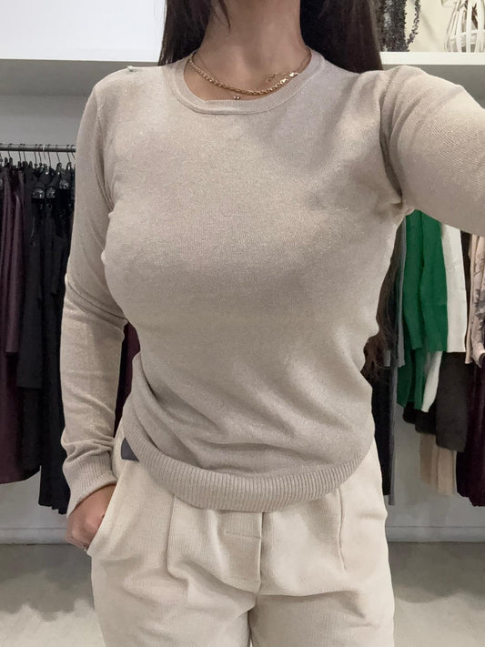 Maglia Lurex Manica Lunga