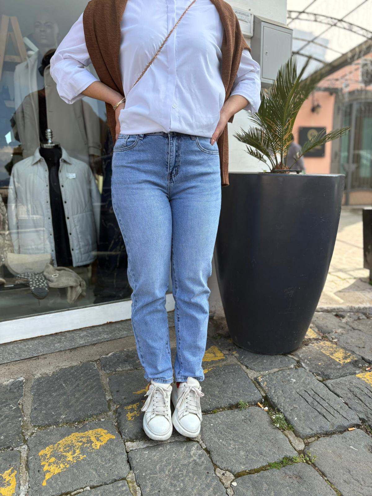 Jeans donna regular vita alta