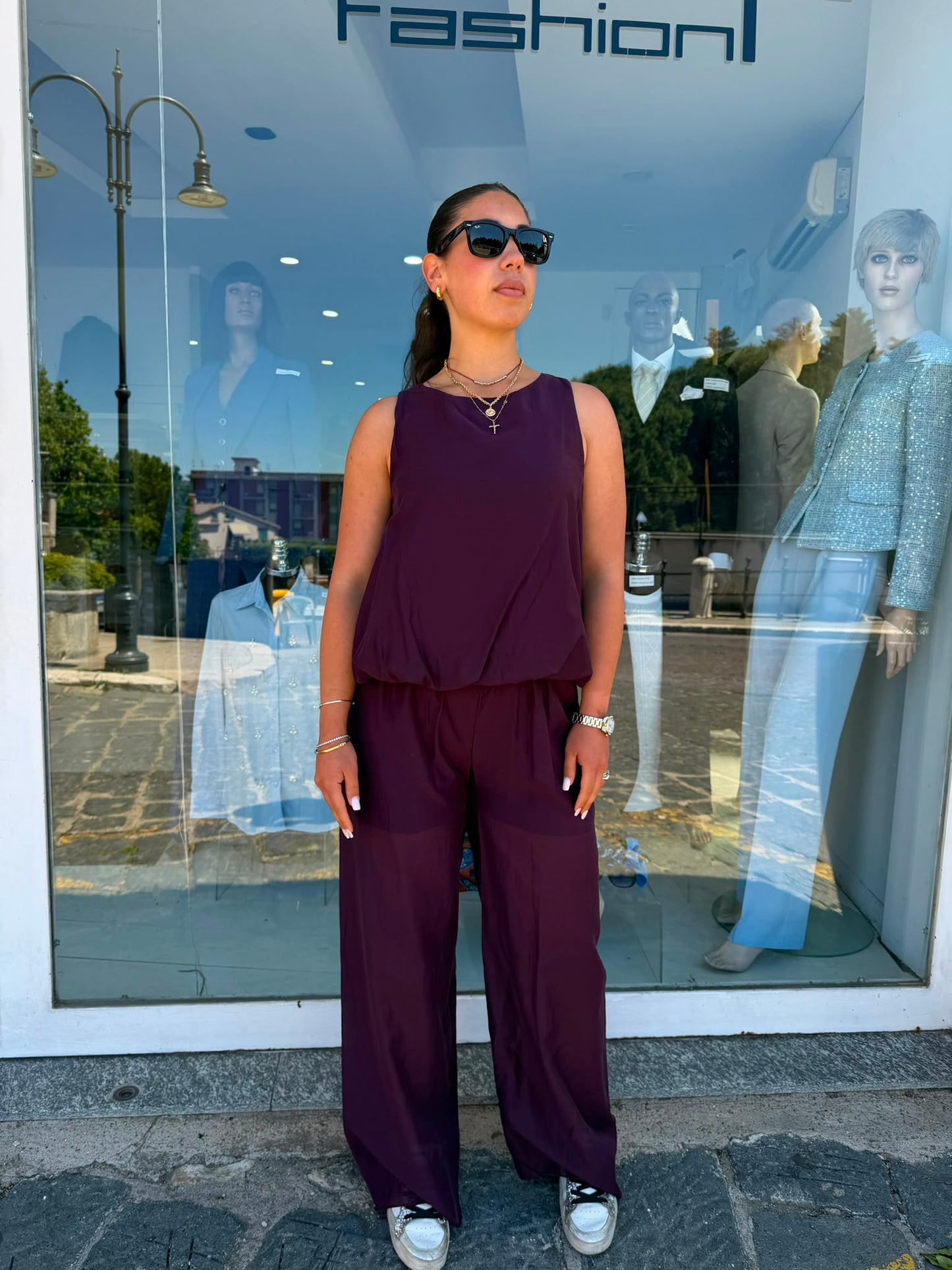 Coordinato Donna in Mussola – Top e Pantalone