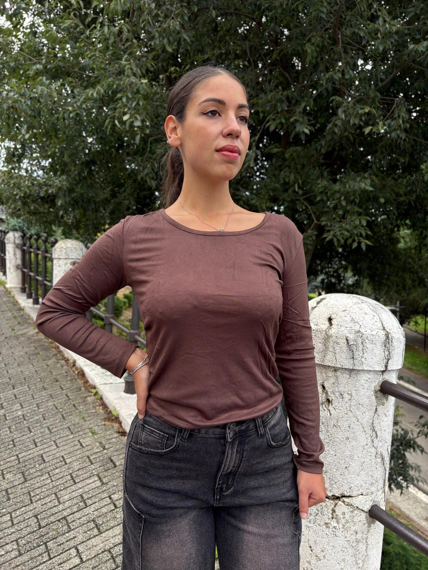 Maglia donna arricciata